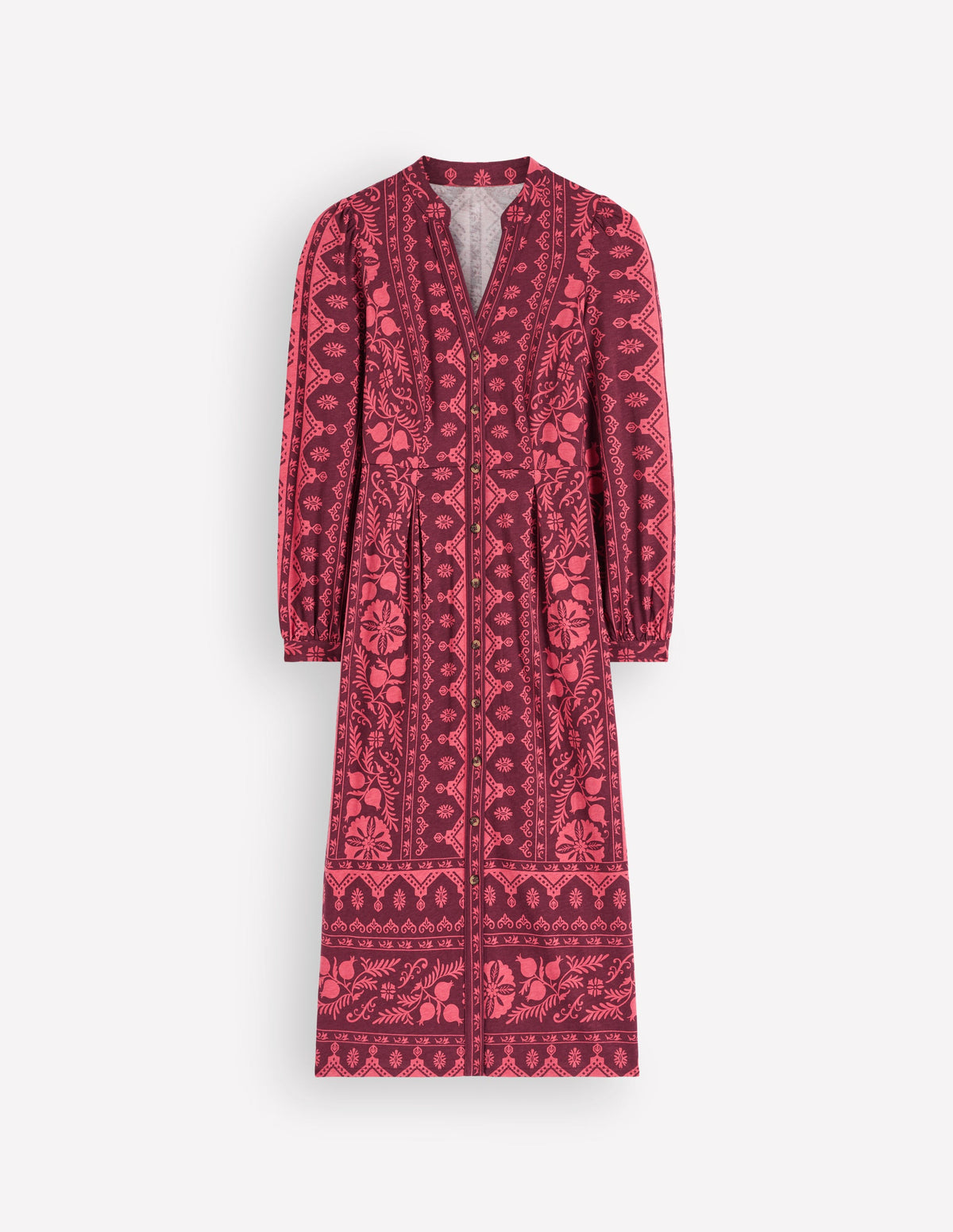 Juliet Jersey Midi Dress-Deep Wisteria, Charmed Foliage-5