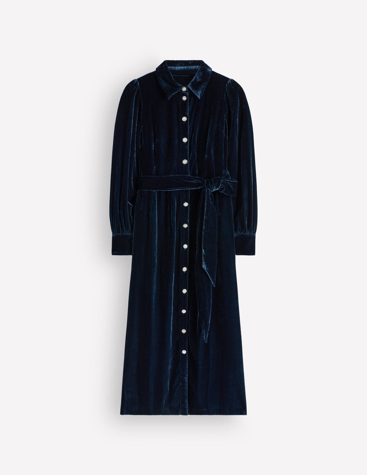 Maeve Hemdblusenkleid aus Samt-Blaugrün Meer - Image 6