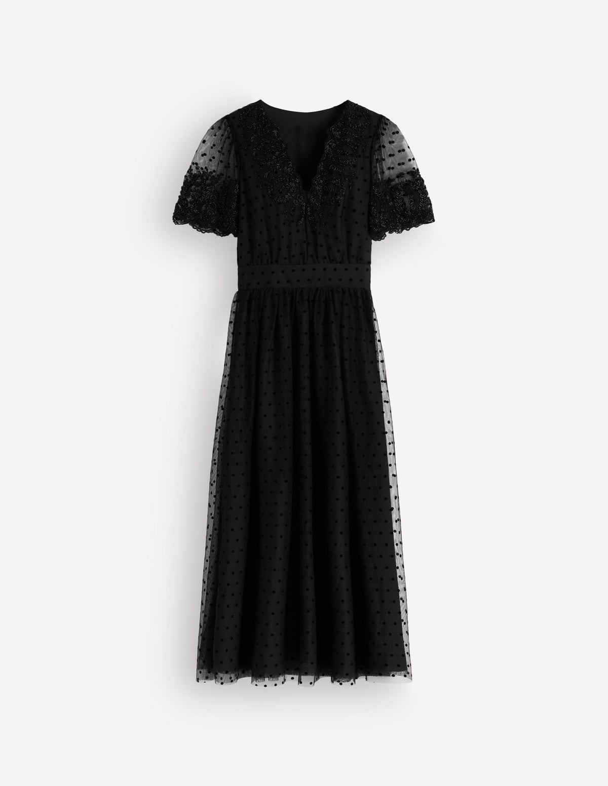 Besticktes Tüll-Maxikleid-Schwarz - Image 6