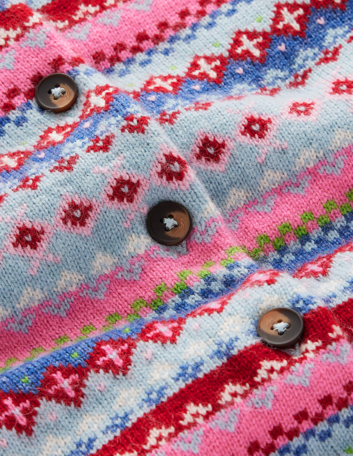 Edie Fair Isle Cardigan-Blue all over fair isle - Image 6