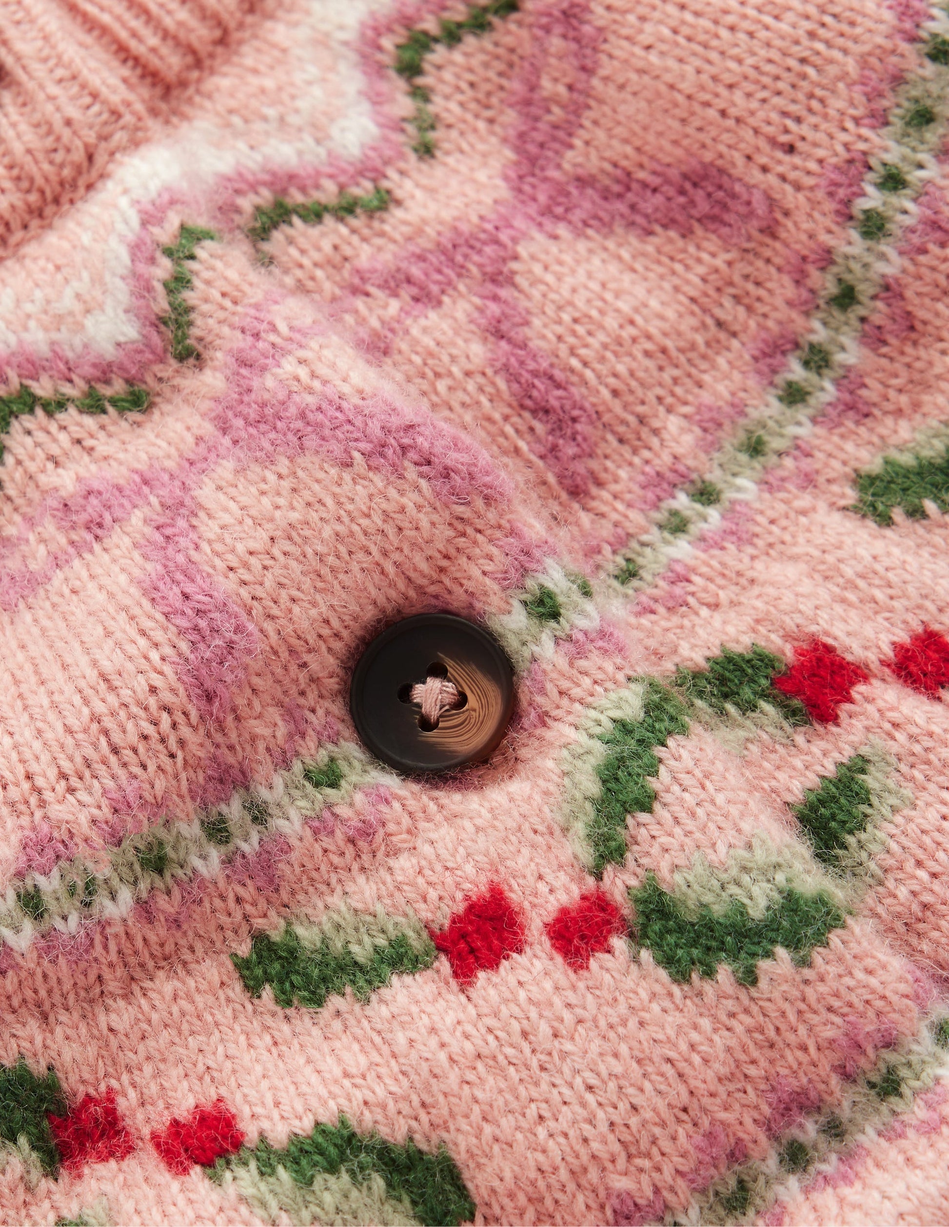 Edie Fair Isle Cardigan-Pink fair isle-8