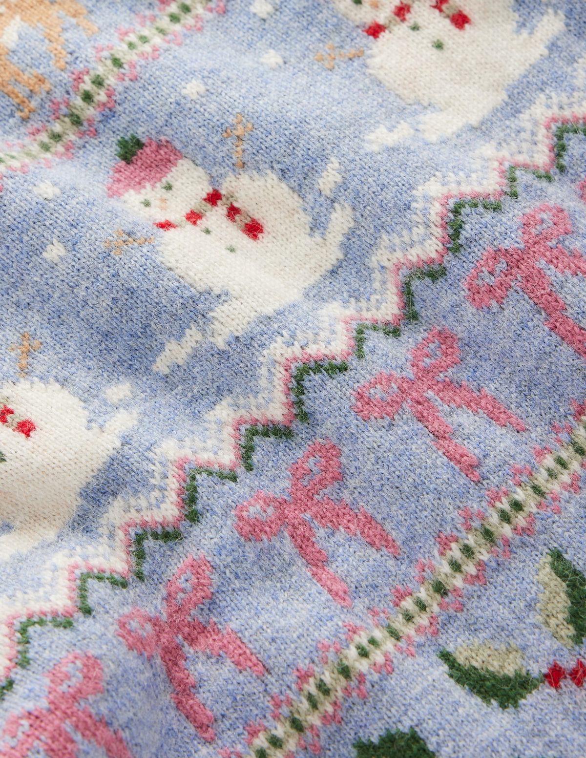Edie Fair-Isle-Pullover-Blau Schneemann-Fair-Isle-6