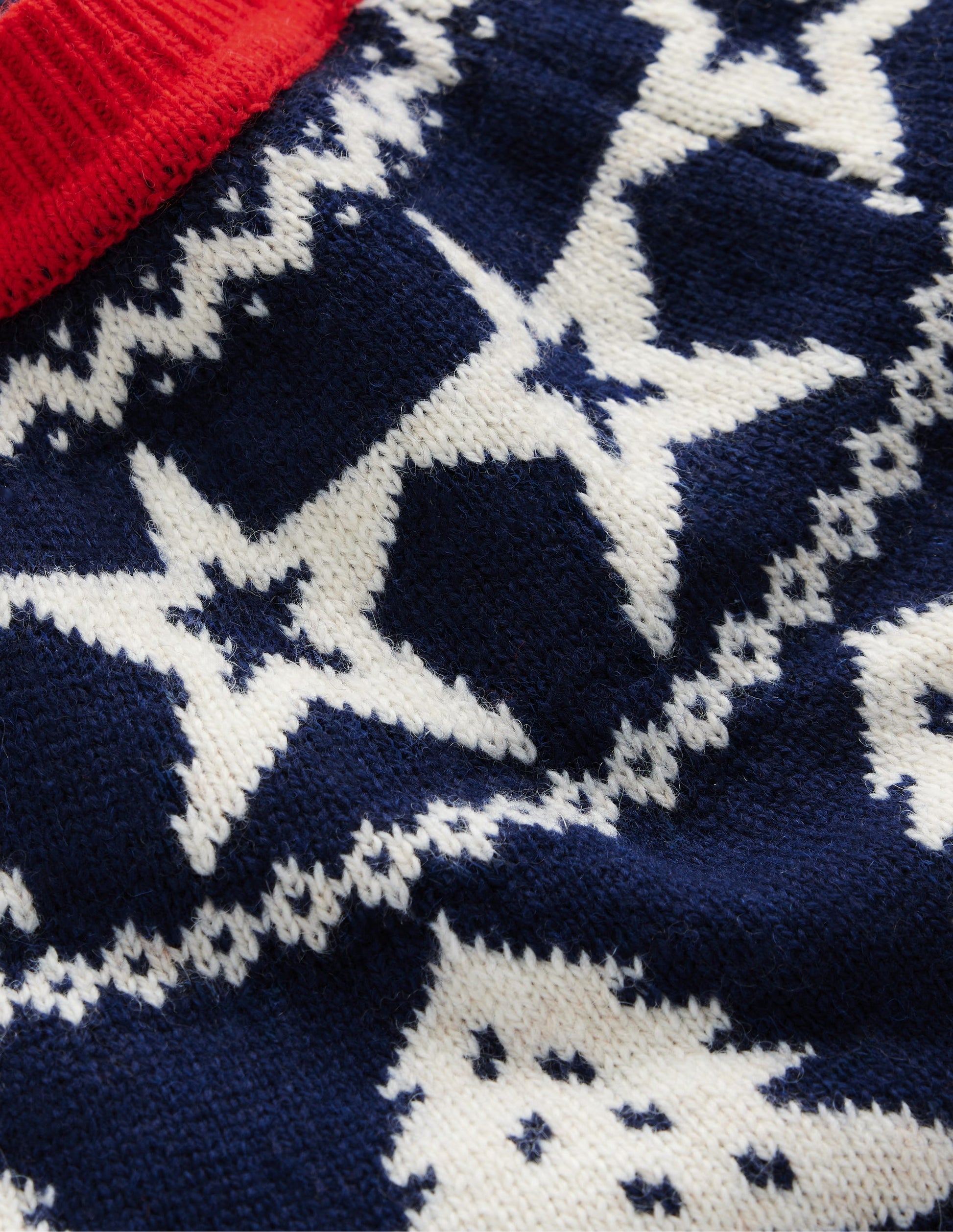 Edie Fair-Isle-Pullover-Marineblau Rentier-7