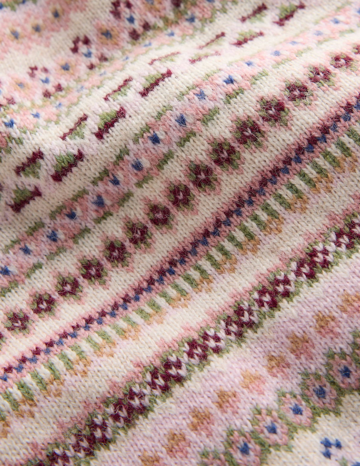 Edie Fair-Isle-Pullover-Rosa durchgehendes Fair-Isle-Muster-8