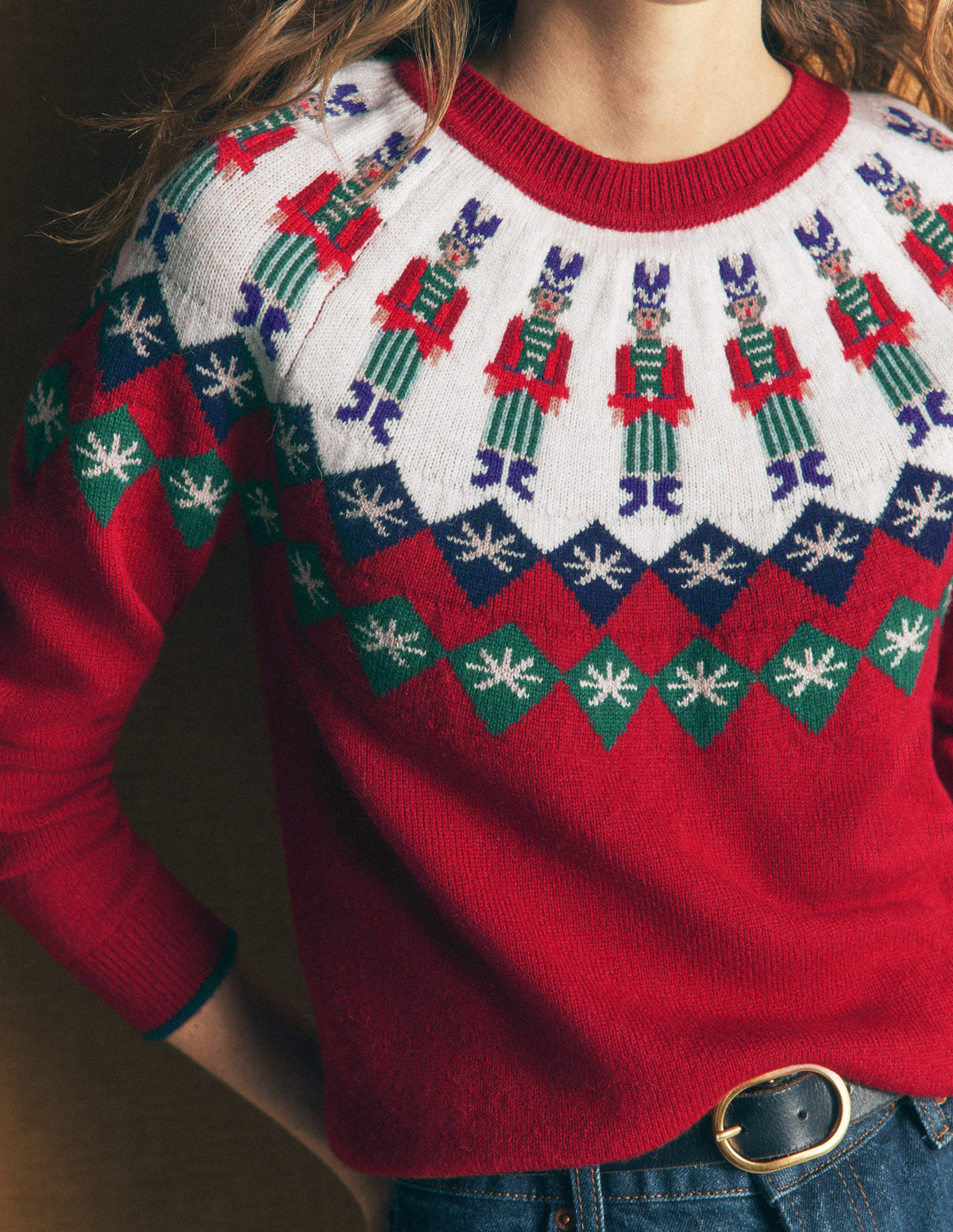 Edie Fair-Isle-Pullover-Rot Soldat Fair-Isle - Image 2