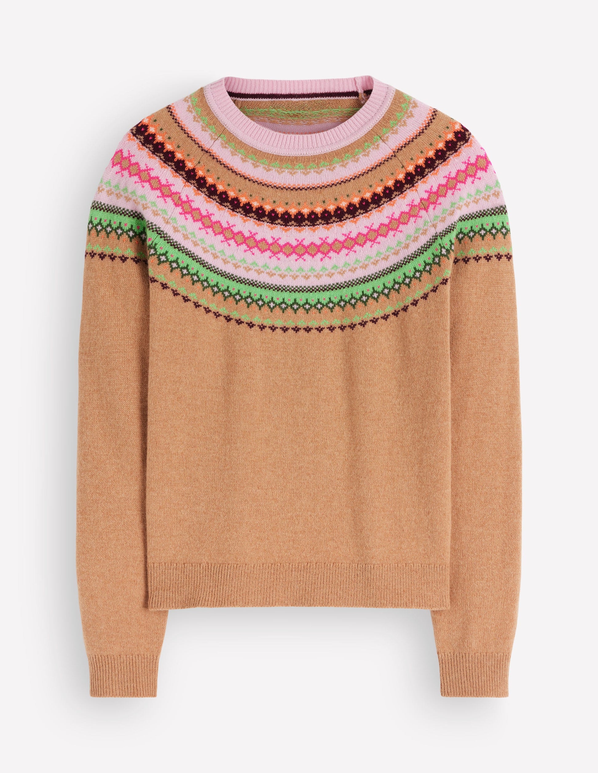 Edie Fair-Isle-Pullover-Camel Fair-Isle-6