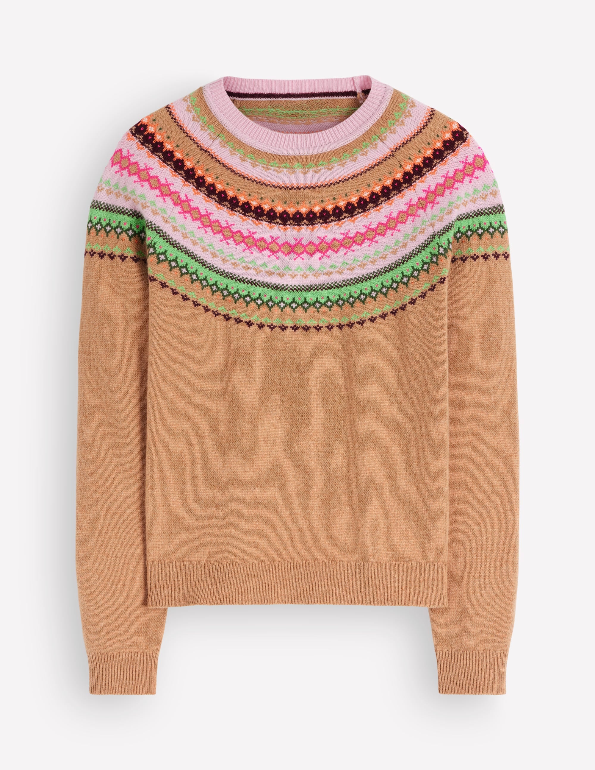 Edie Fair-Isle-Pullover-Camel Fair-Isle - Image 6
