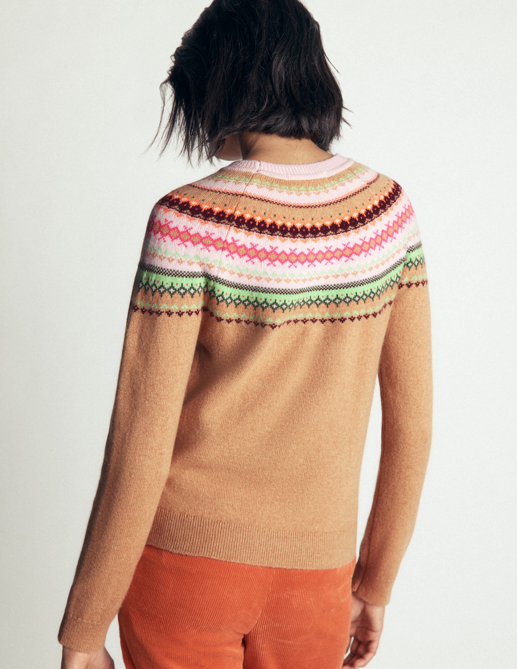 Edie Fair-Isle-Pullover-Camel Fair-Isle - Image 3