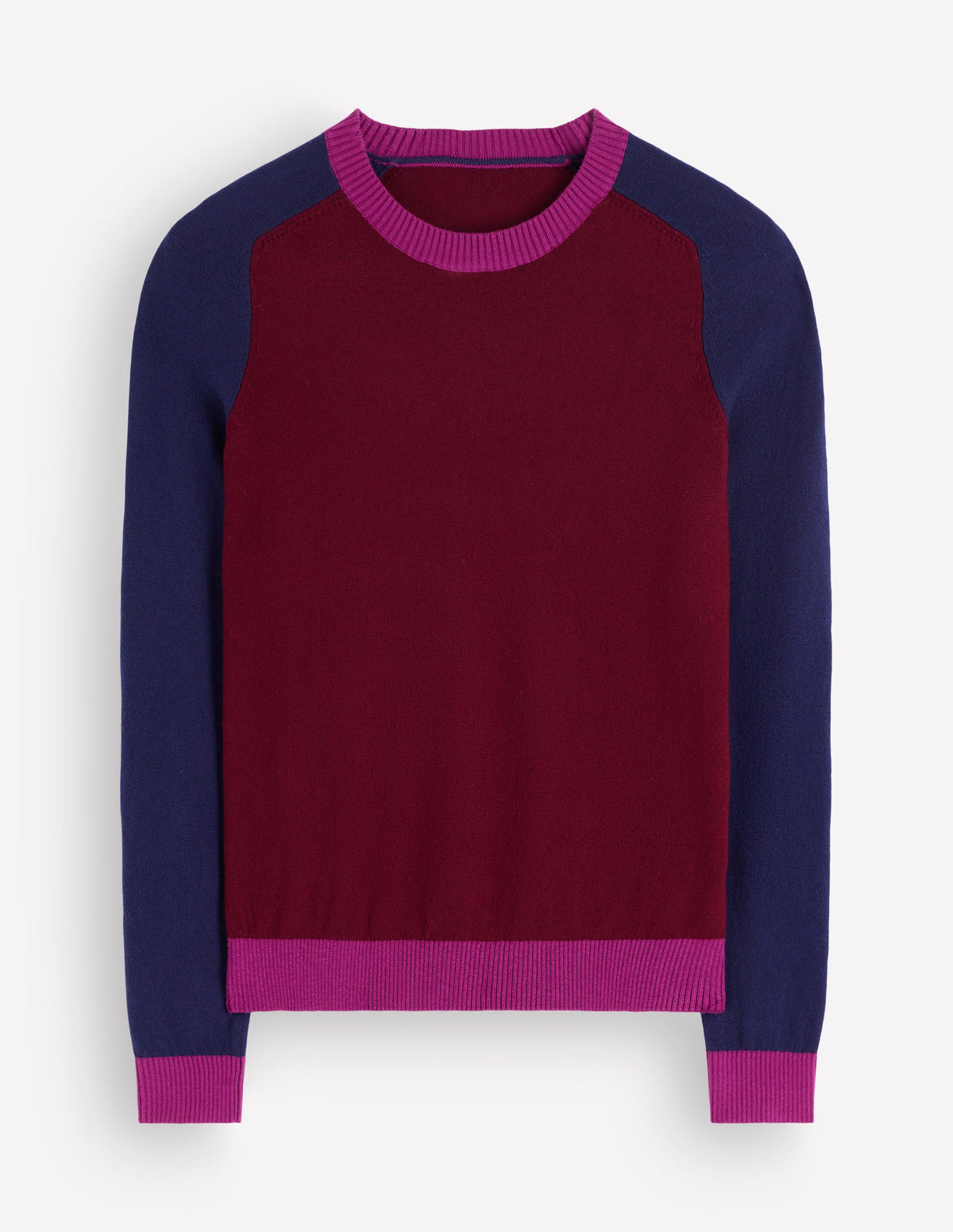 Meg Pullover mit Raglanärmeln-Merlot, Color Blocking - Image 5
