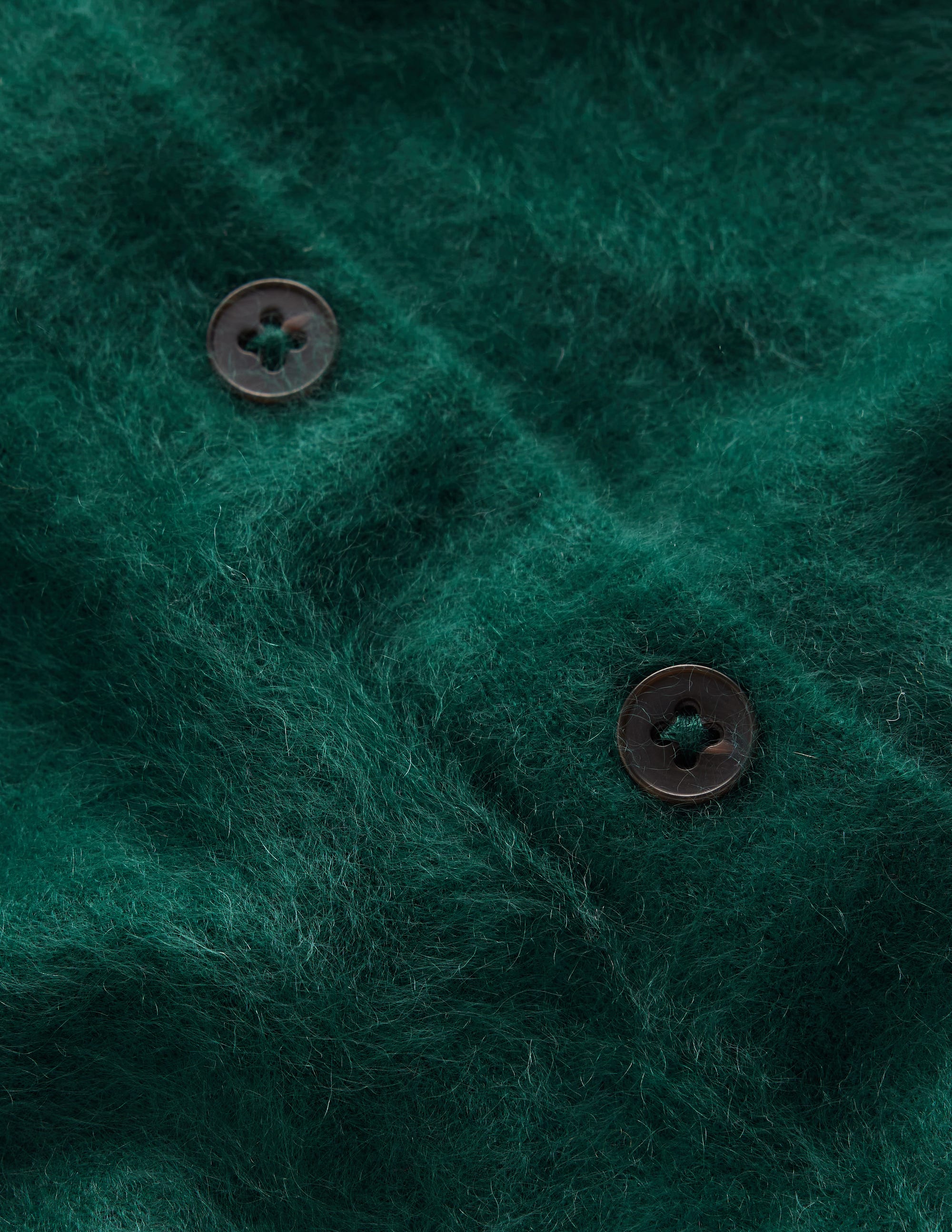 Kat Strickjacke aus gebürstetem Kaschmir-Mitternachtsblaugrün - Image 6