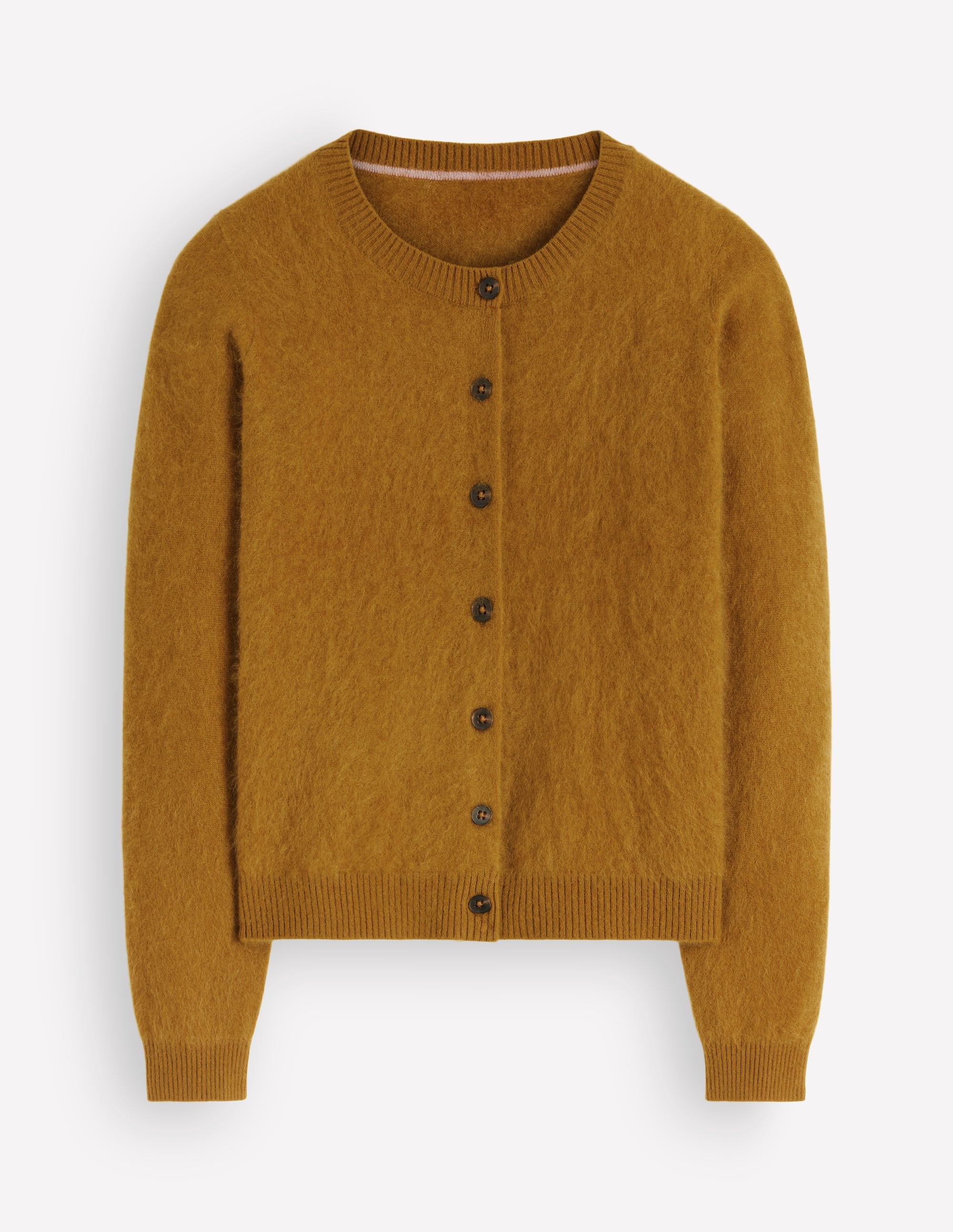 Kat Strickjacke aus gebürstetem Kaschmir-Toffeebraun - Image 6