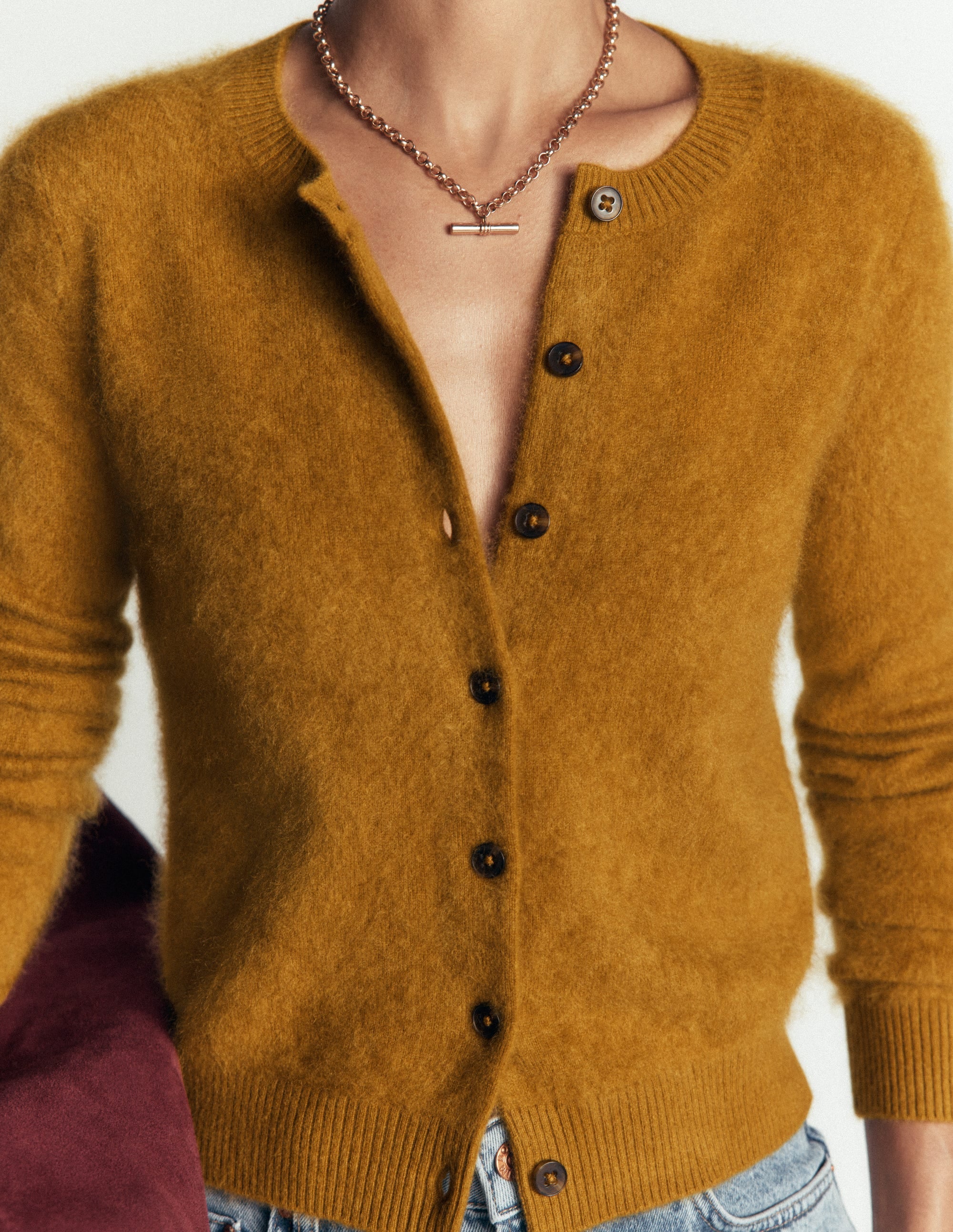 Kat Strickjacke aus gebürstetem Kaschmir-Toffeebraun - Image 5