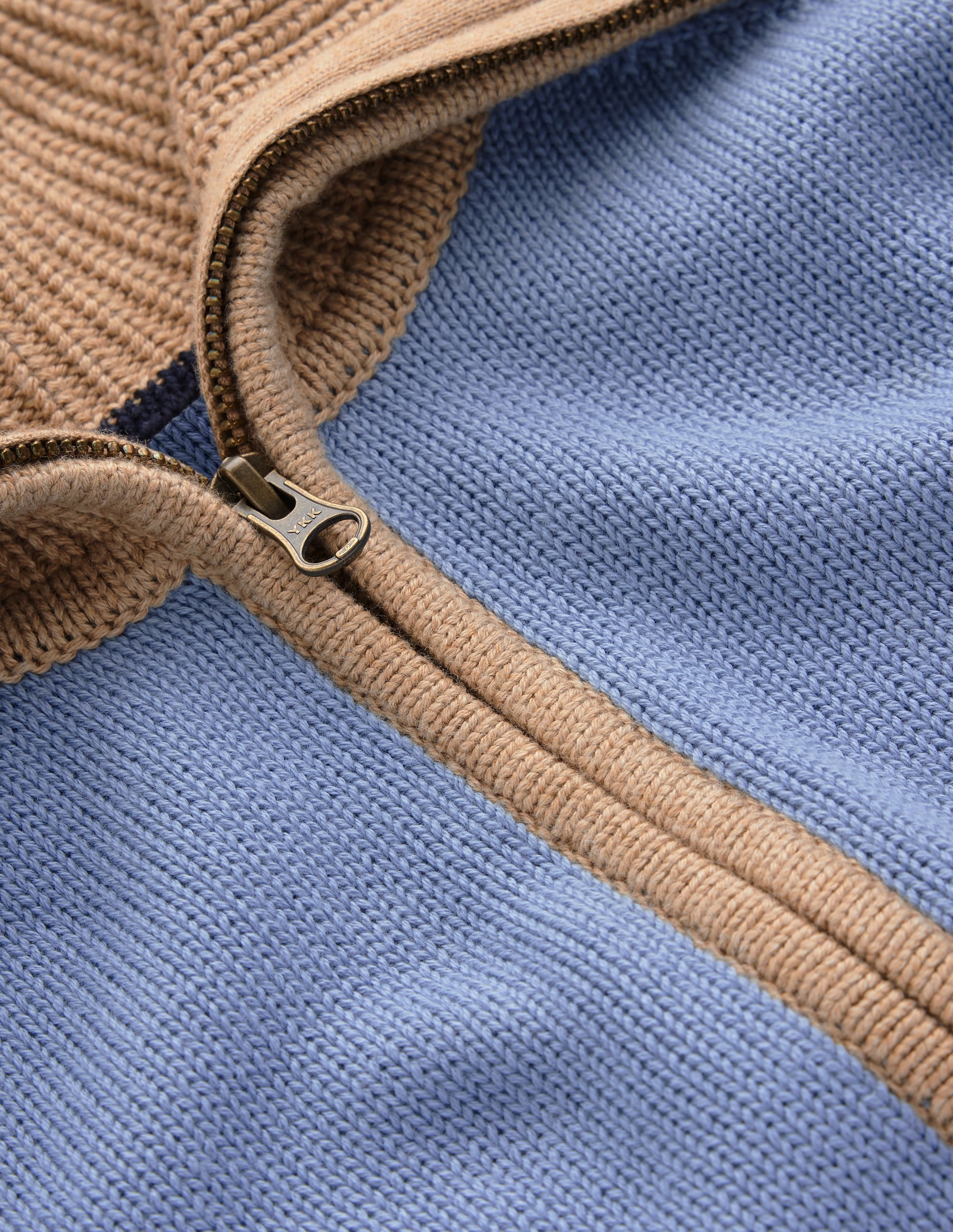 Lucy Pullover mit Halbreißverschluss-Blau Blockfarben - Image 7
