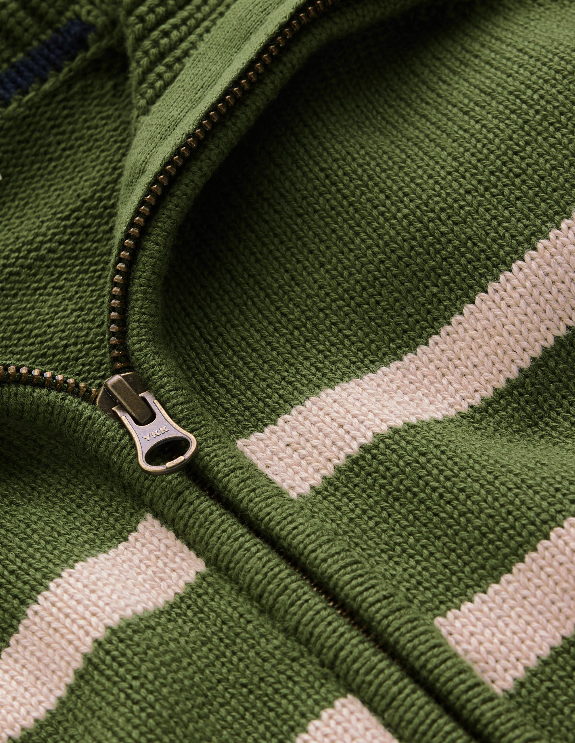 Lucy Pullover mit Halbreißverschluss-Grün Streifen - Image 7