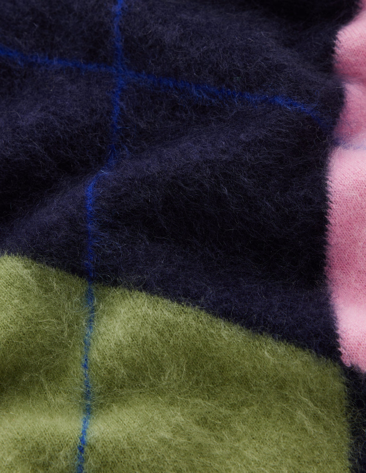 Kat Brushed Cashmere Jumper-Navy, Pink, Green Argyle - Image 8