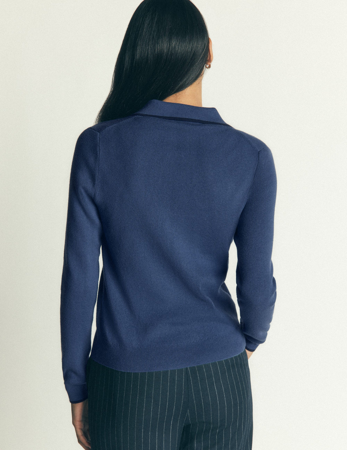 Liz Henley-Pullover-Sanftes Indigoblau-3