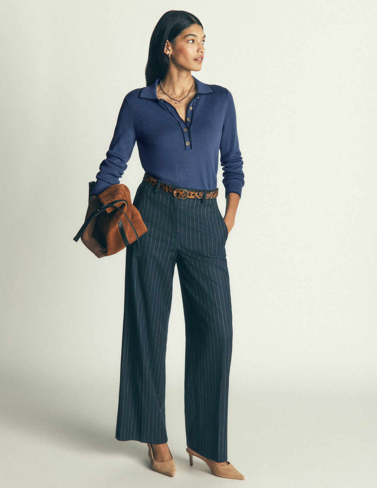 Liz Henley-Pullover-Sanftes Indigoblau-4