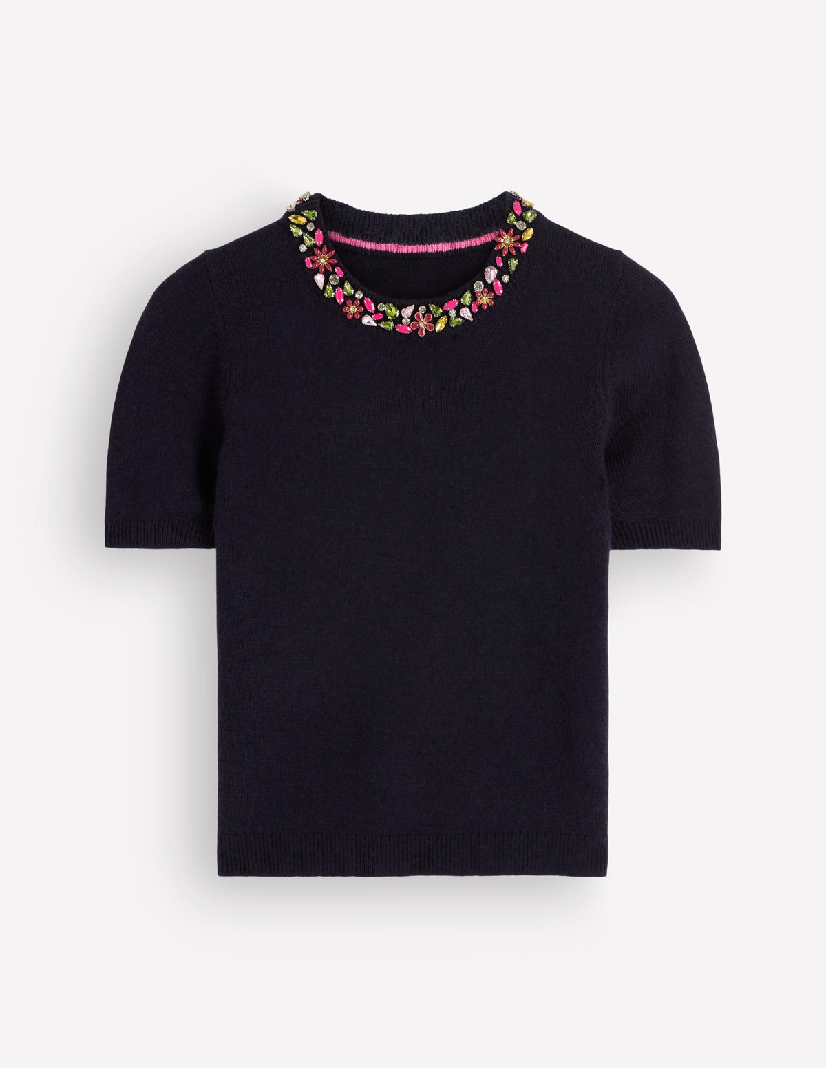 Verziertes T-Shirt-Marineblau - Image 7