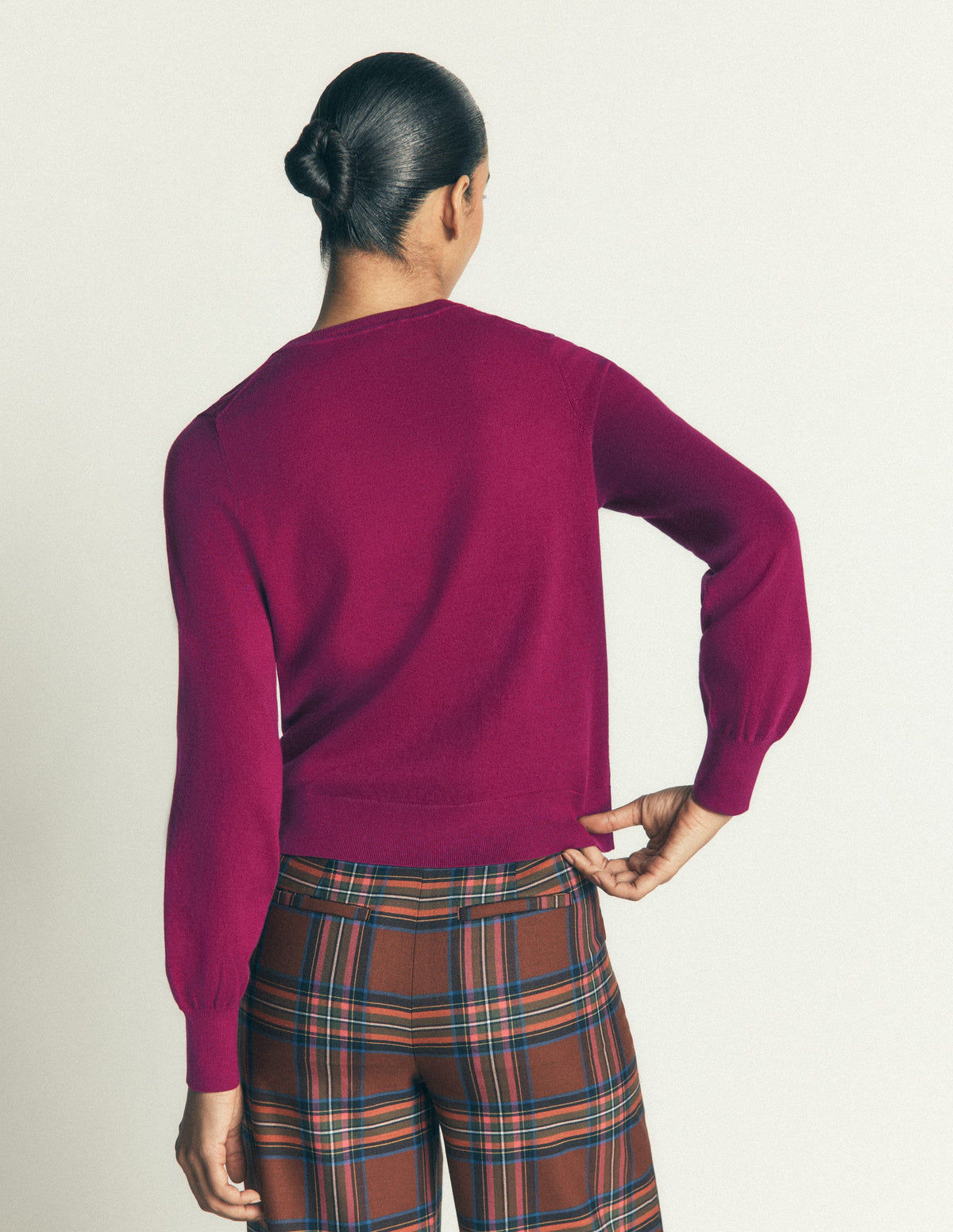 Camilla Baumwollpullover mit Rundhalsausschnitt-Zaubertrank-Violett - Image 3