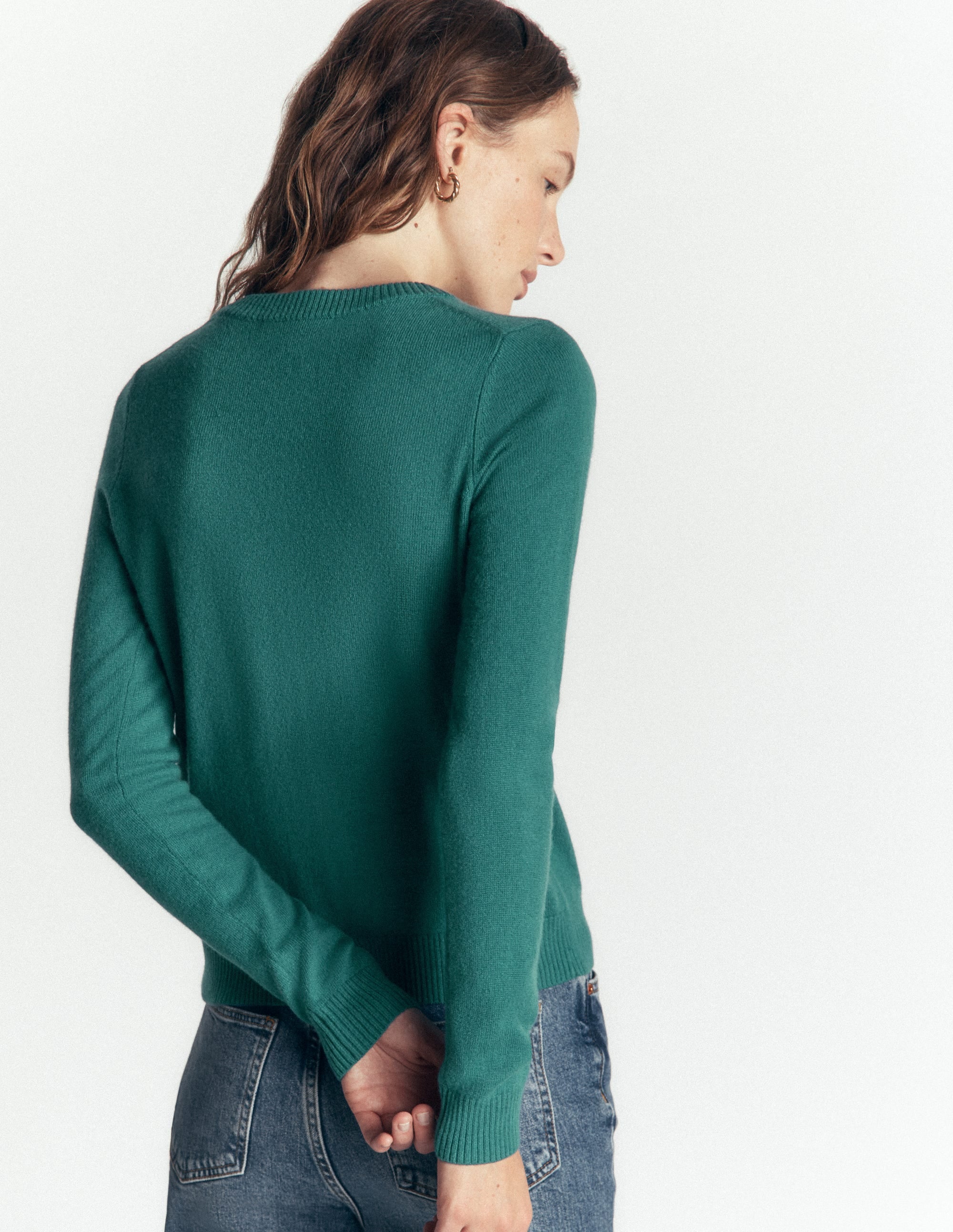 Elsie Kaschmirpullover mit Rundhalsausschnitt-Tiefseetiefe - Image 3