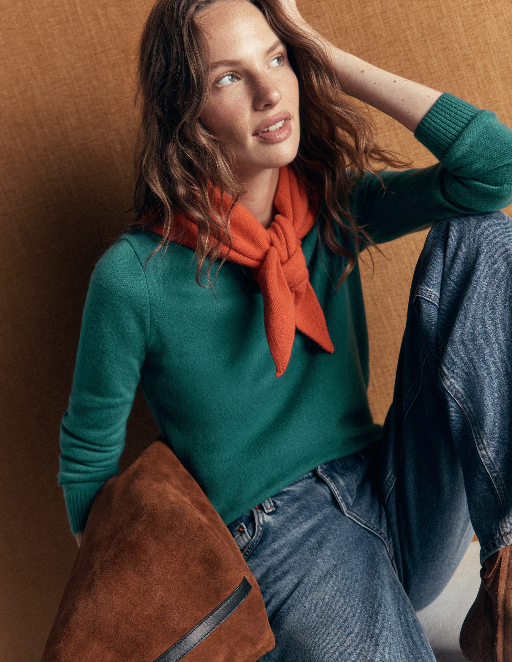 Elsie Kaschmirpullover mit Rundhalsausschnitt-Tiefseetiefe - Image 5