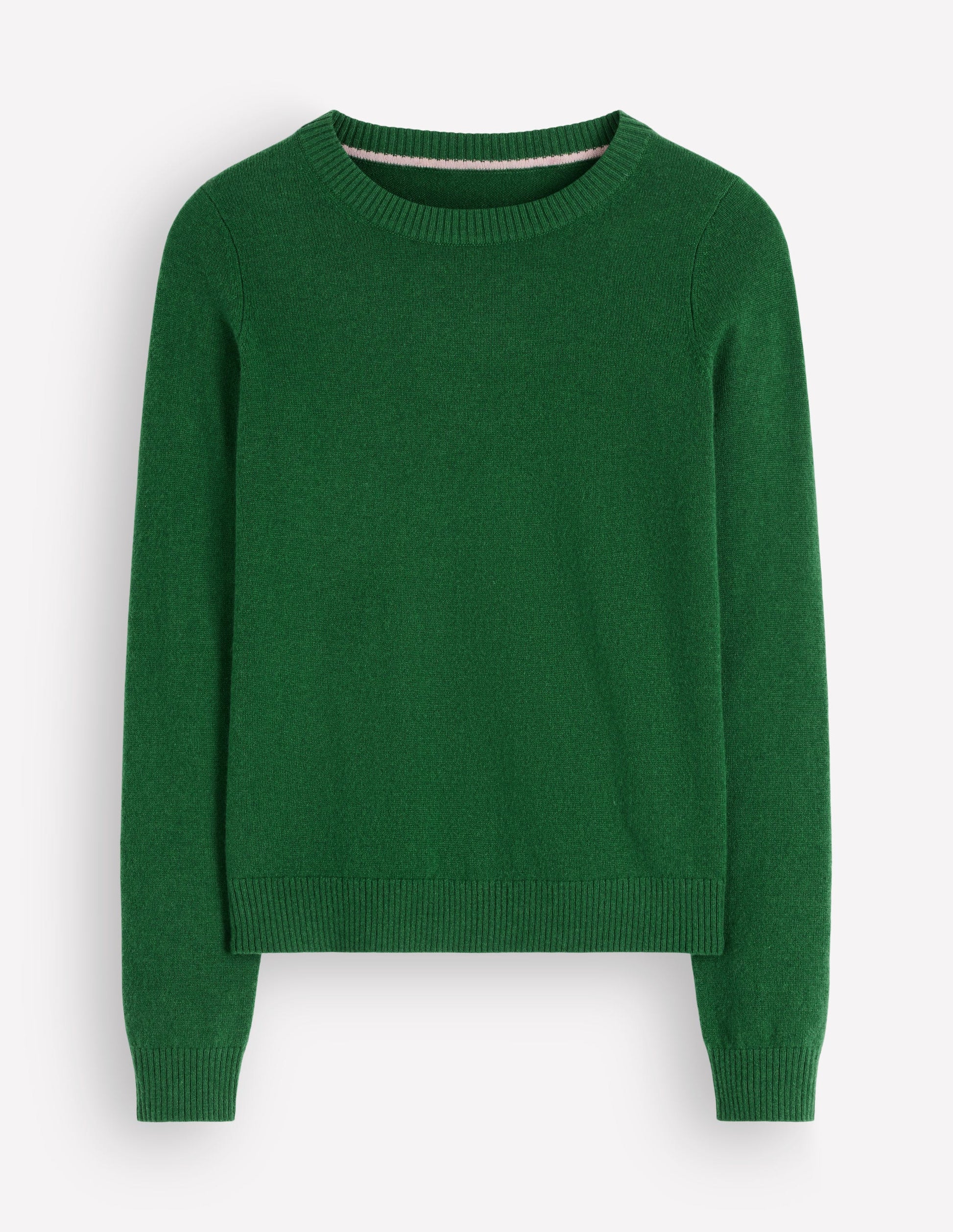 Elsie Kaschmirpullover mit Rundhalsausschnitt-Frisches Grün-4