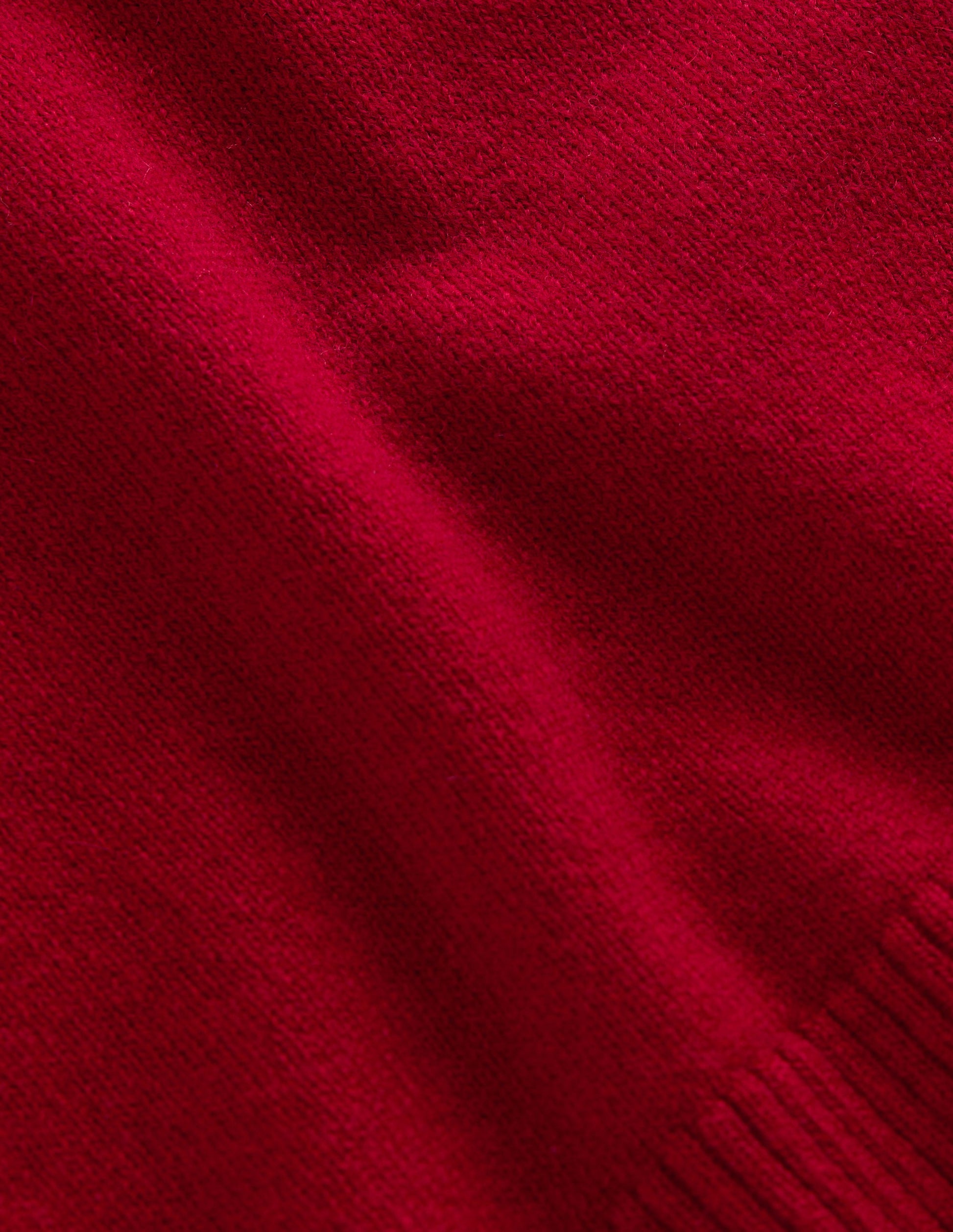 Elsie Kaschmirpullover mit Rundhalsausschnitt-Mohnblumenrot-7