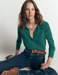 Elsie Henley-Pullover aus Kaschmir-Tiefseetiefe