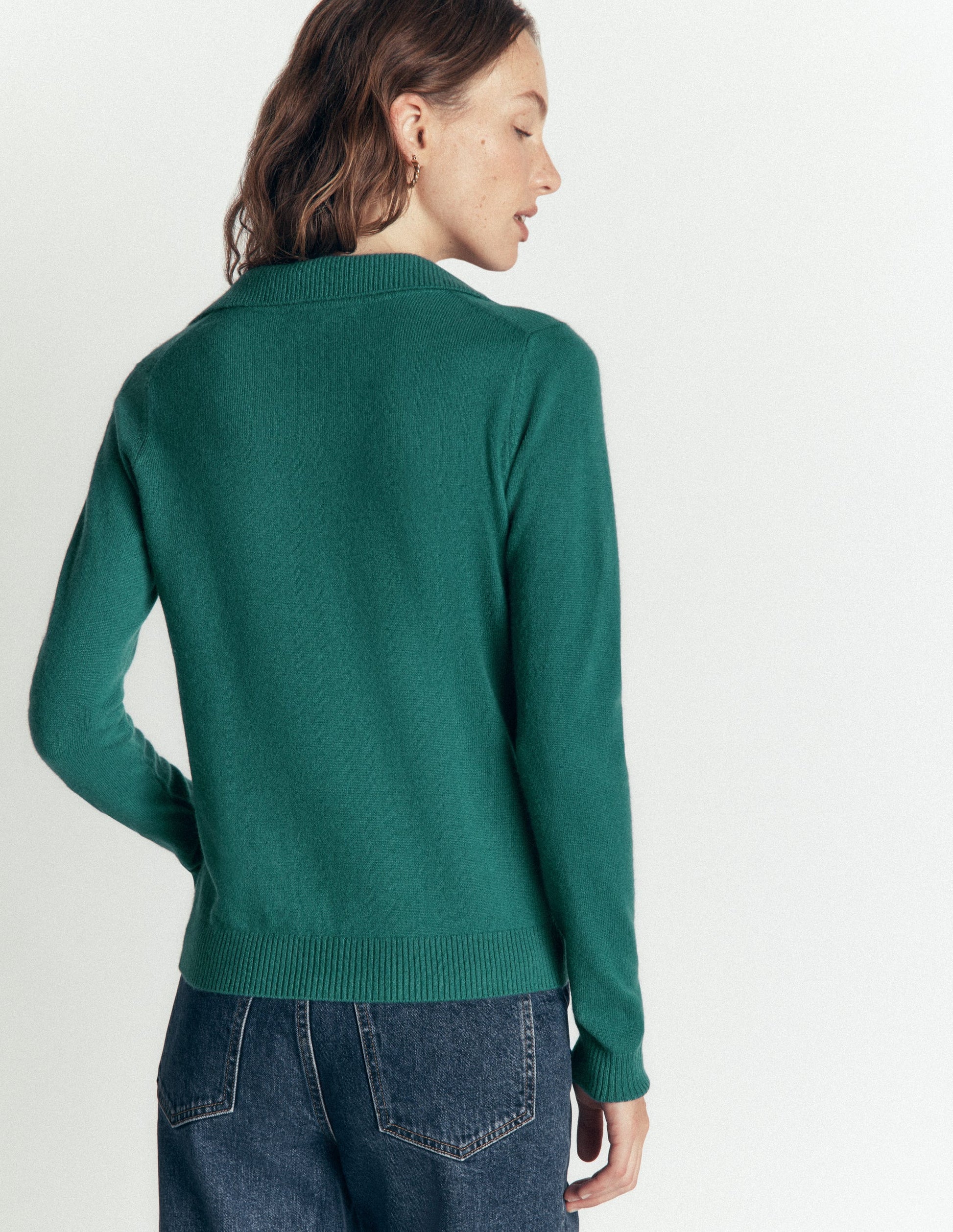 Elsie Henley-Pullover aus Kaschmir-Tiefseetiefe-3