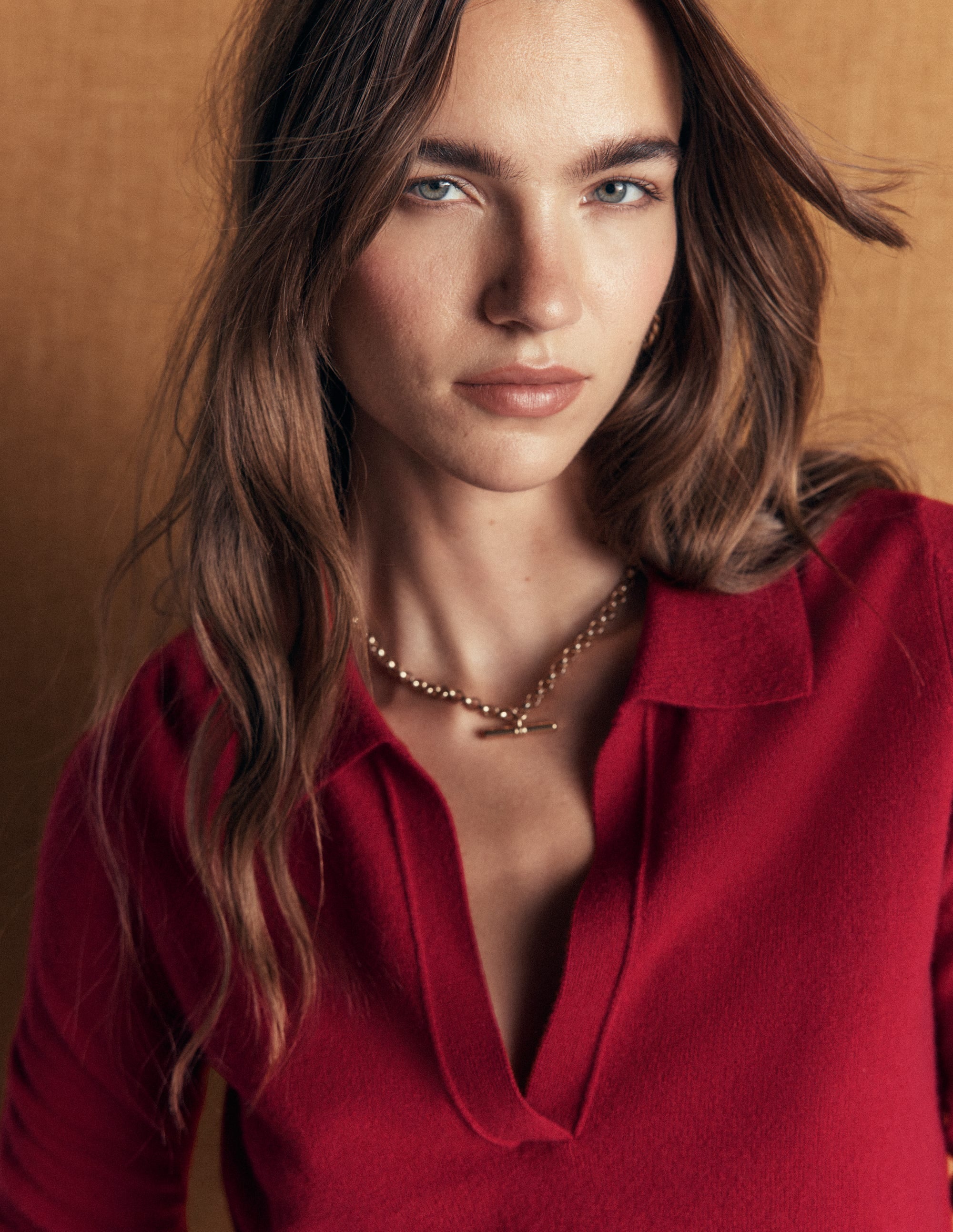 Elsie Henley-Pullover aus Kaschmir-Purpurrot - Image 2