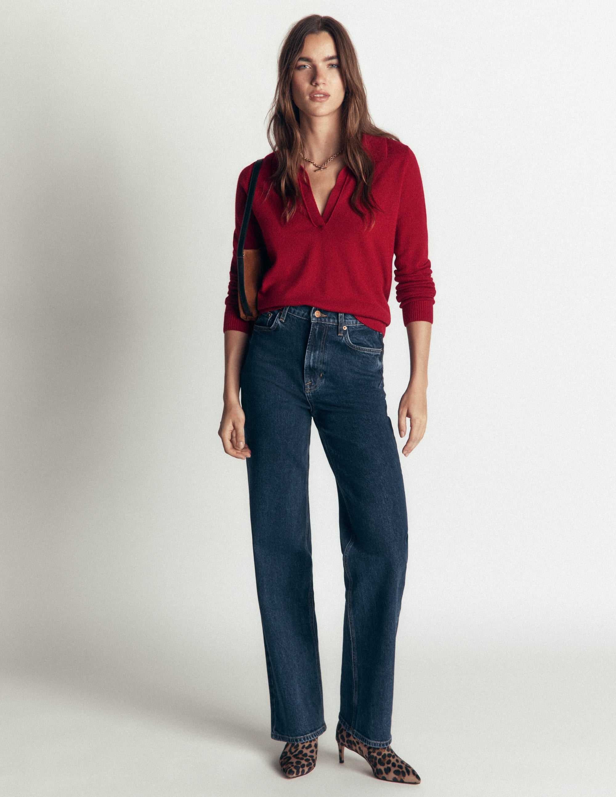 Elsie Henley-Pullover aus Kaschmir-Purpurrot - Image 4