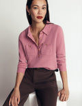 Marianne Pullover aus Merinowolle-Rosa Heide