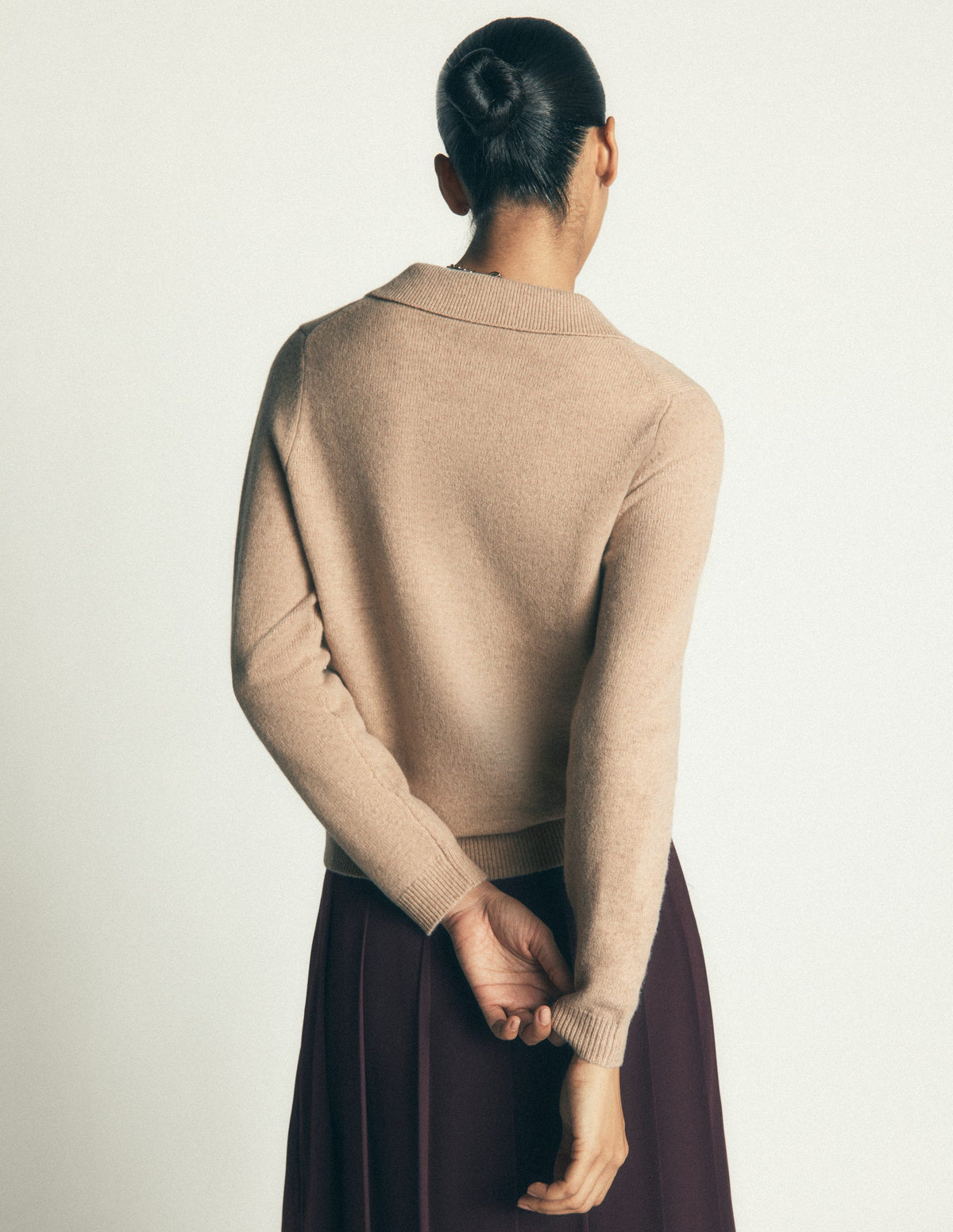 Marianne Pullover aus Merinowolle-Beige-3