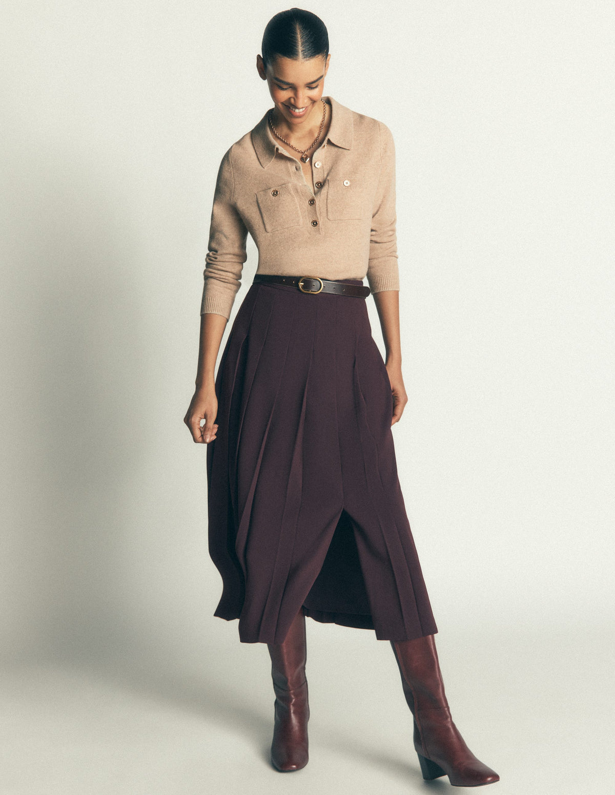 Marianne Pullover aus Merinowolle-Beige - Image 4
