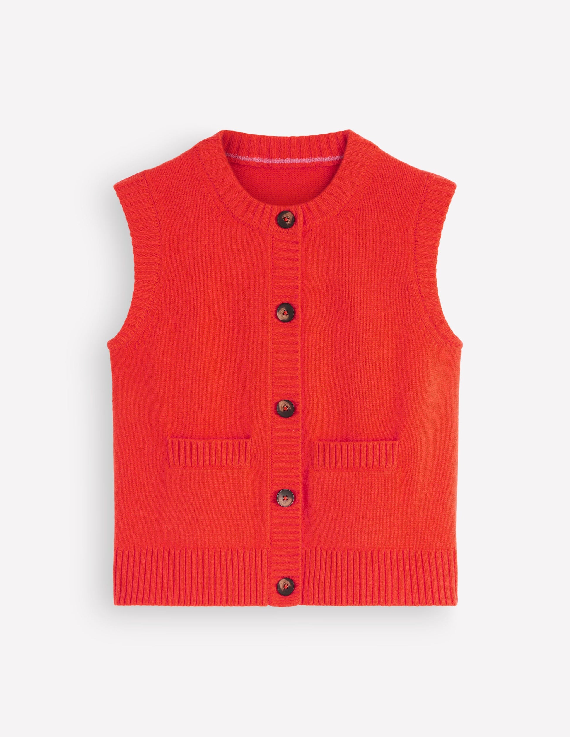 Marta Weste aus Merinowolle-Abendrot-Orange-6