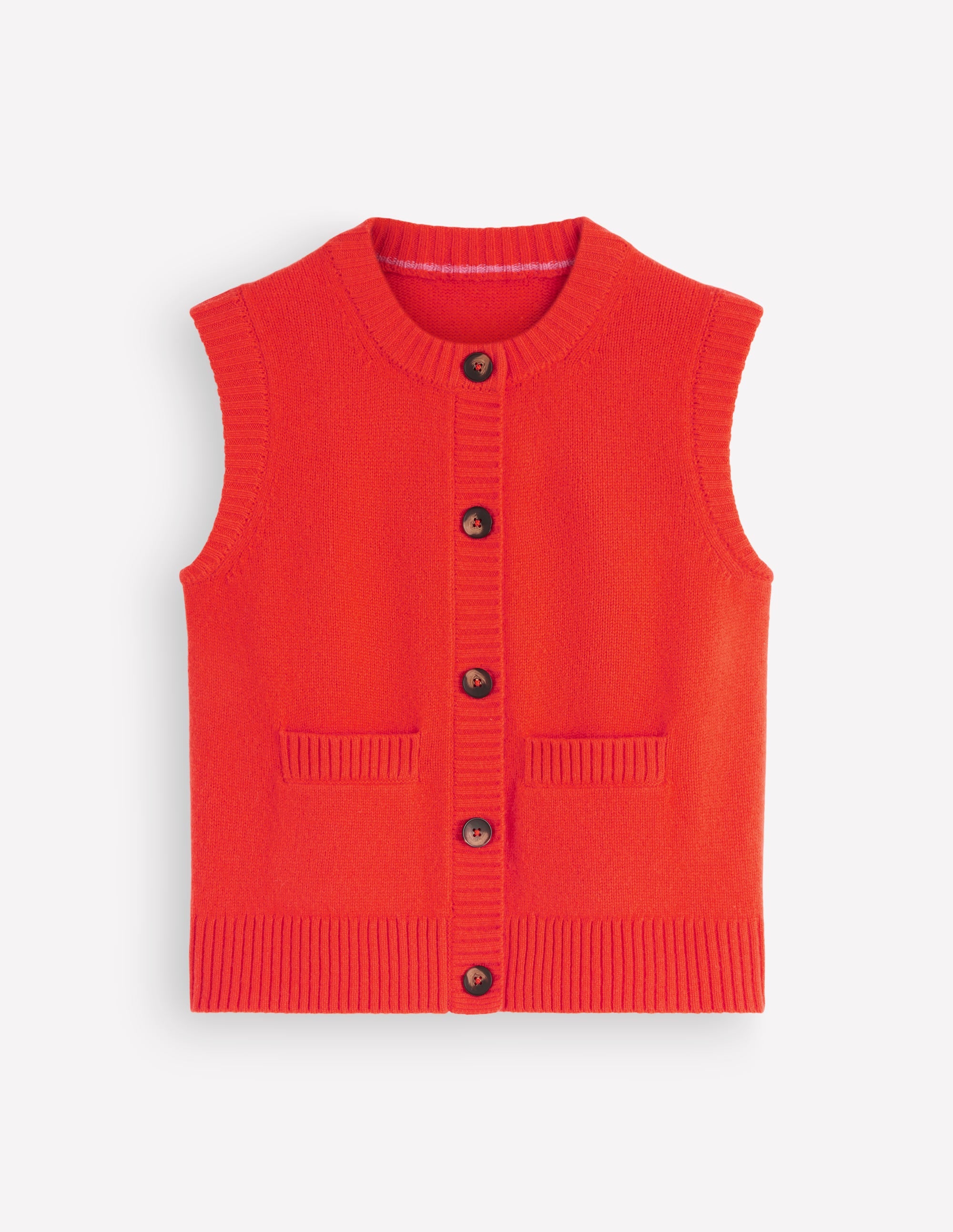 Marta Weste aus Merinowolle-Abendrot-Orange - Image 5