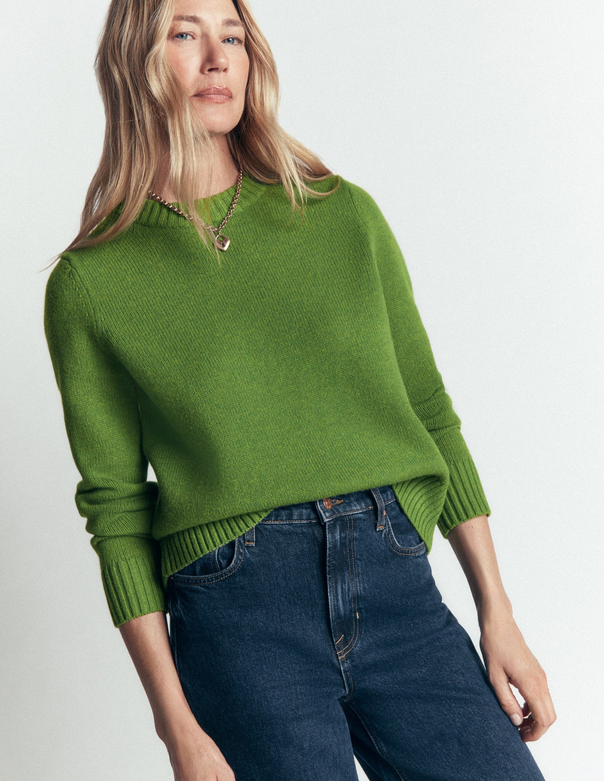 Marta Merino Wool Crew Jumper-Juicy Apple-4