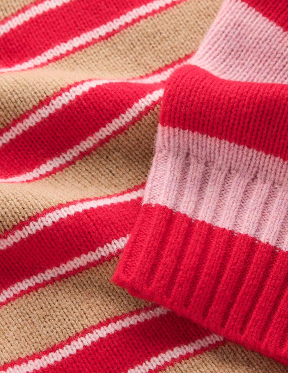 Marta Pullover aus Merinowolle mit Rundhalsausschnitt-Kuddelmuddel Streifen - Image 7