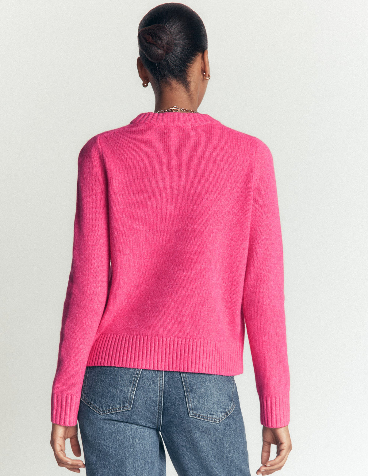 Marta Pullover aus Merinowolle mit Rundhalsausschnitt-Pink Power-4