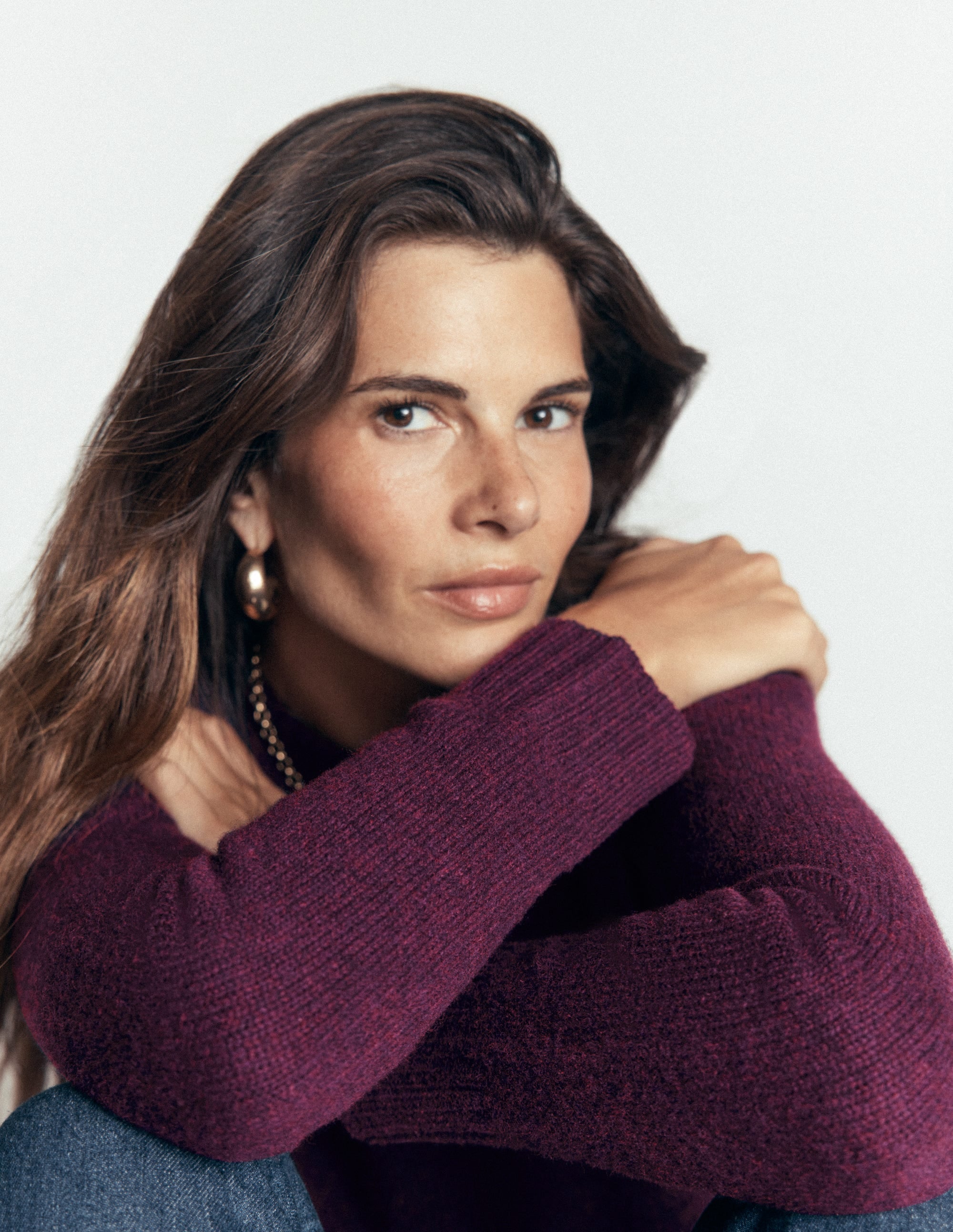 Marta Pullover aus Merinowolle mit Rundhalsausschnitt-Kräftiges Violett - Image 5