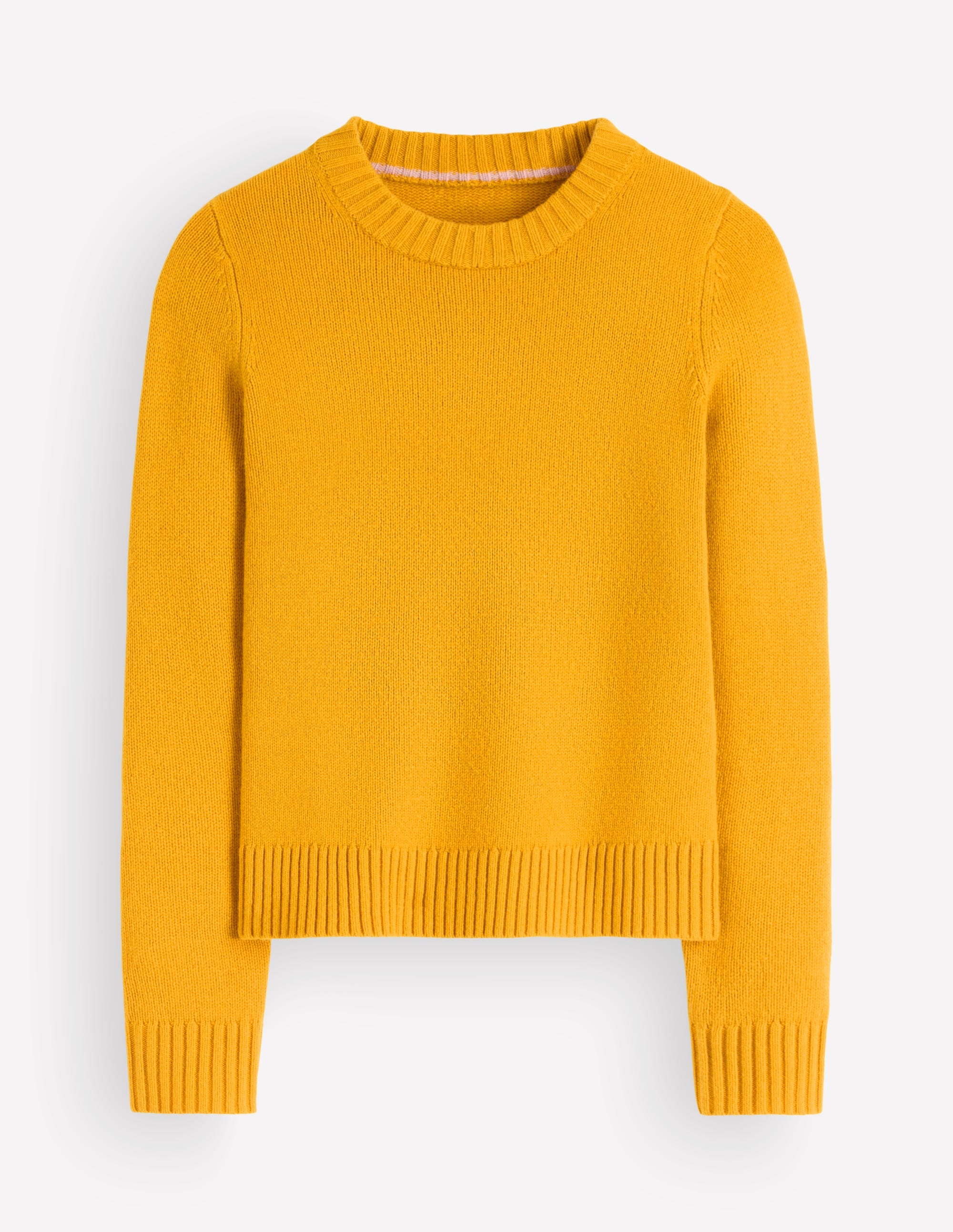 Marta Pullover aus Merinowolle mit Rundhalsausschnitt-Honiggelb - Image 7