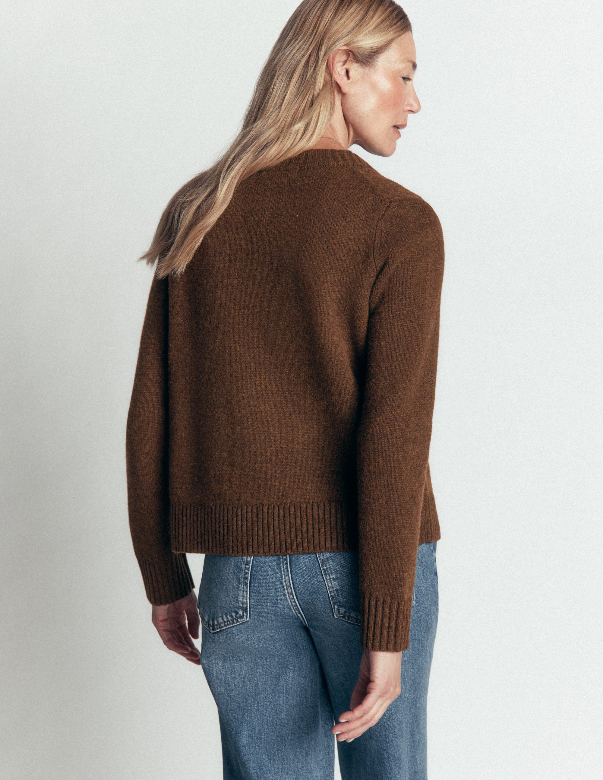 Marta Strickjacke aus Merinowolle-Raue Umbra - Image 3