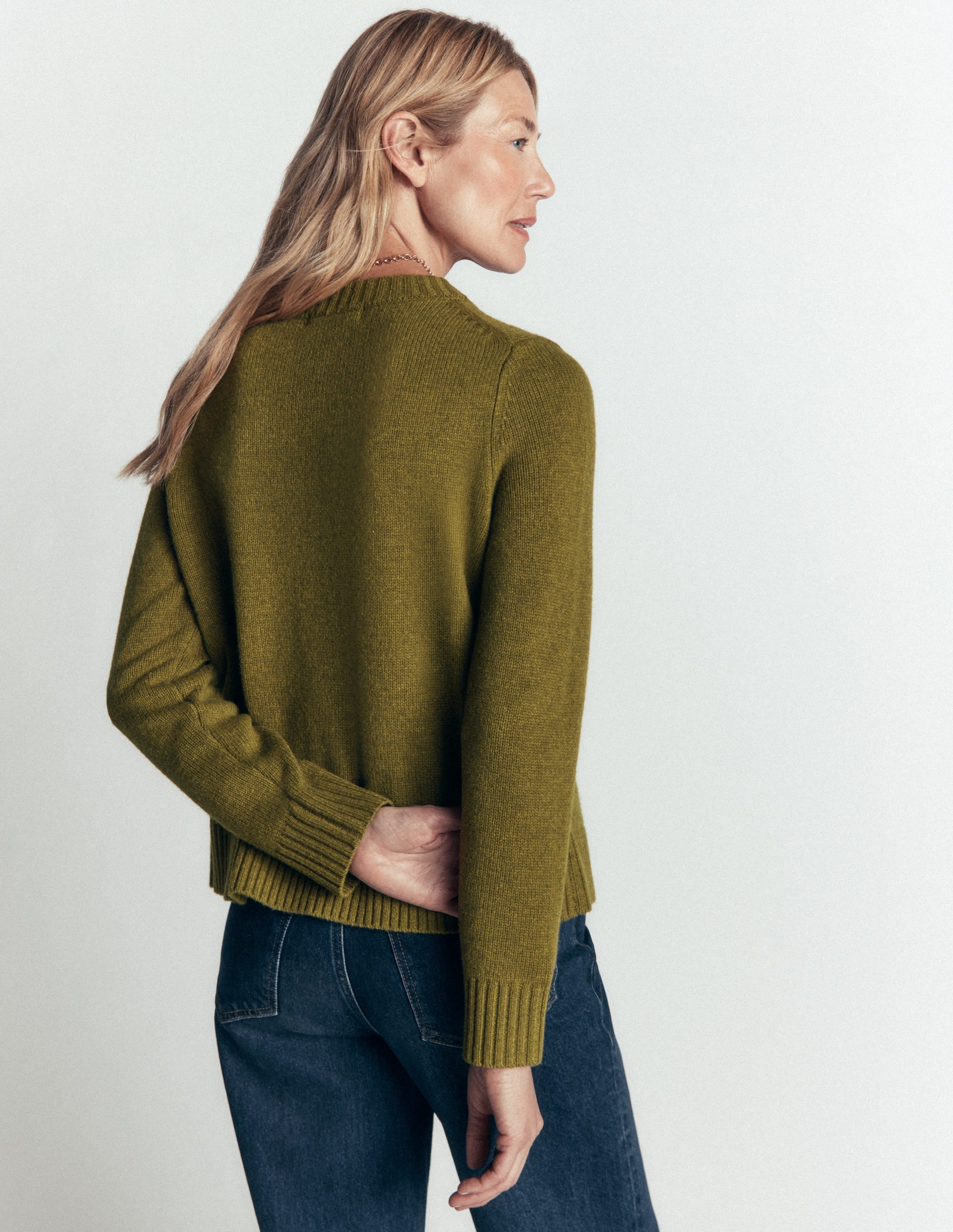 Marta Strickjacke aus Merinowolle-Ockergrün - Image 3