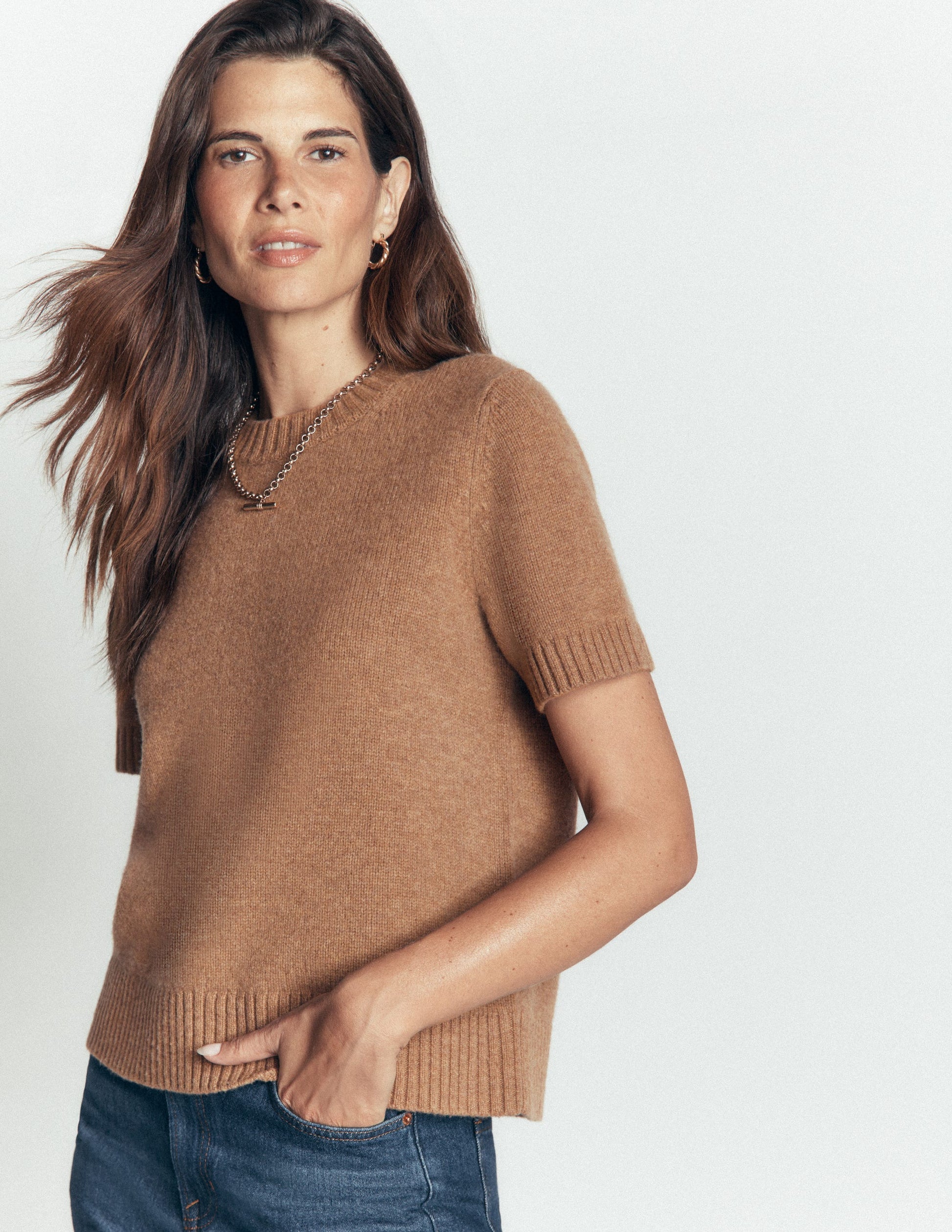 Marta T-Shirt aus Merinowolle-Cappuccino-4