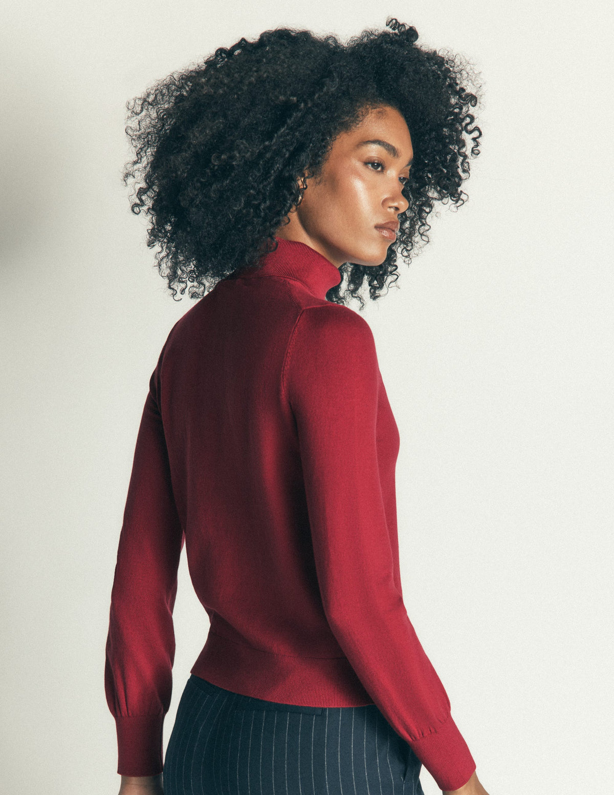 Camilla Rollkragenpullover-Erdiges Rot-3
