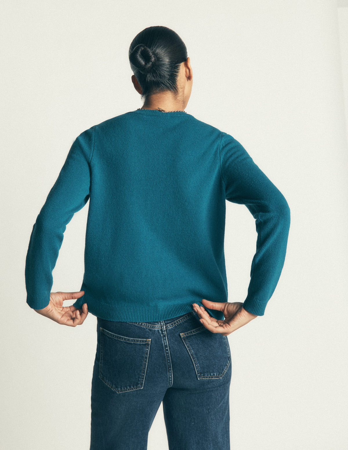 Marianne Strickjacke aus Merinowolle-Graublau - Image 3