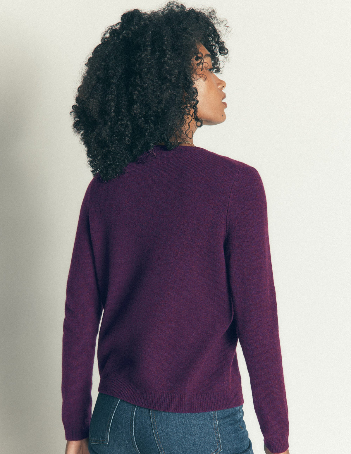 Marianne Strickjacke aus Merinowolle-Dunkle Kirsche - Image 4