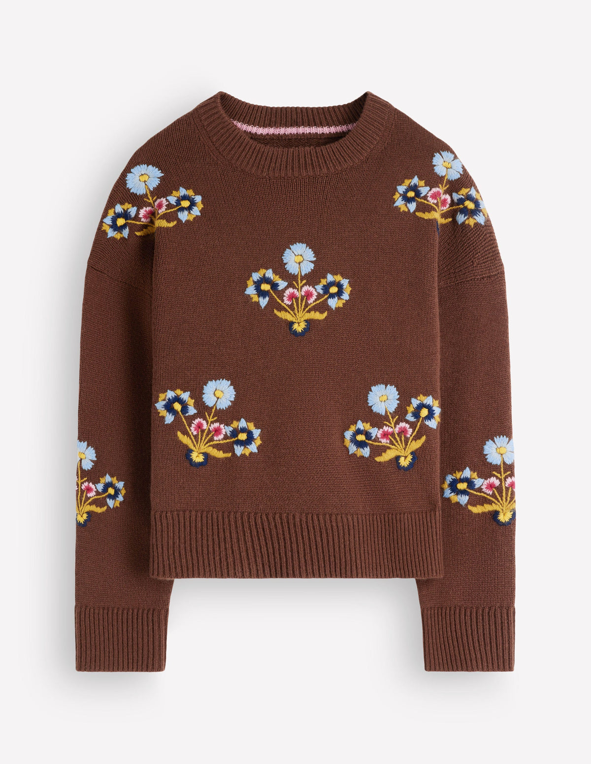 Ella Bestickter Strickpullover-Umbra, Blumenmuster - Image 6