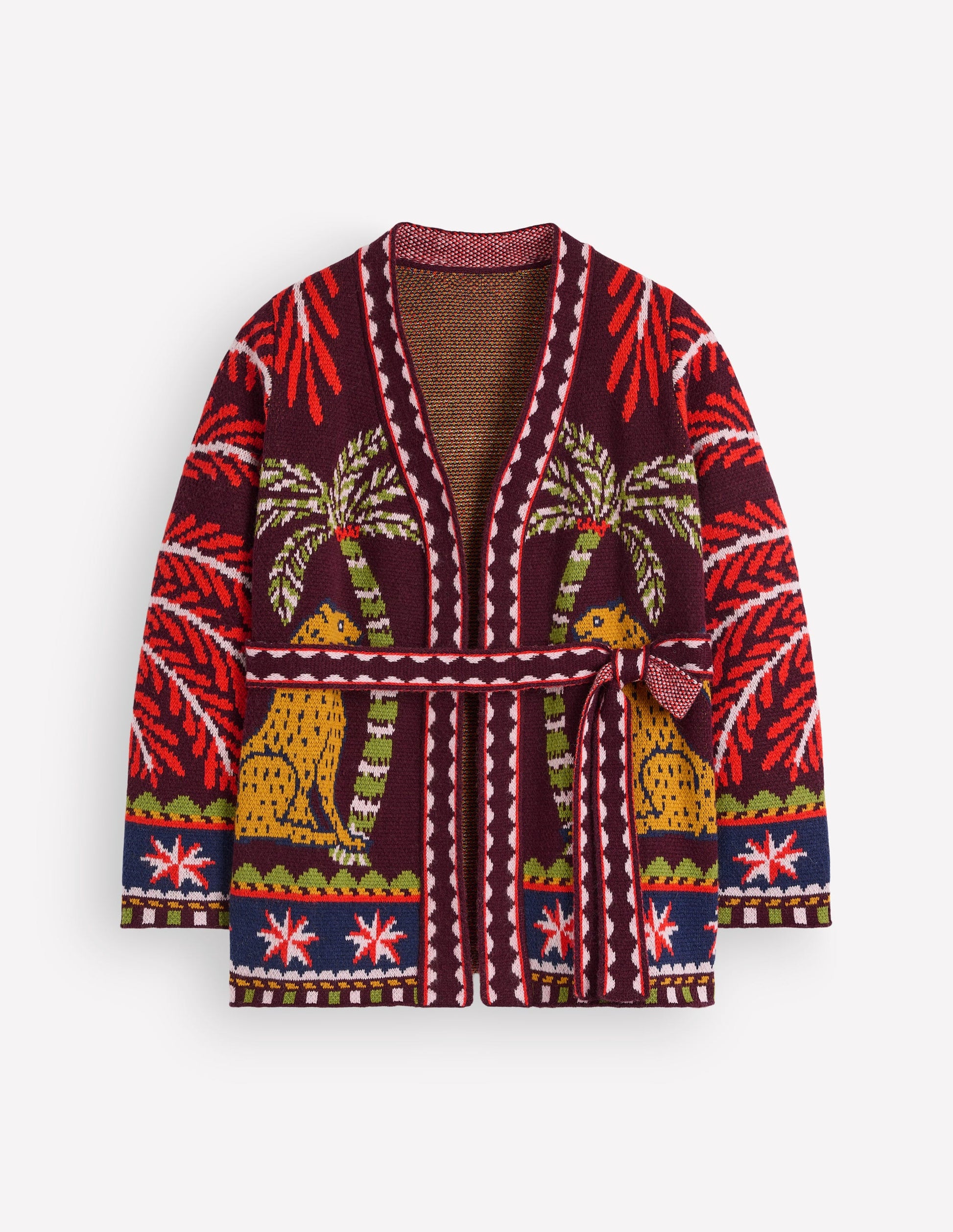 Belted Wrap Knitted Cardigan-Winetasting-9