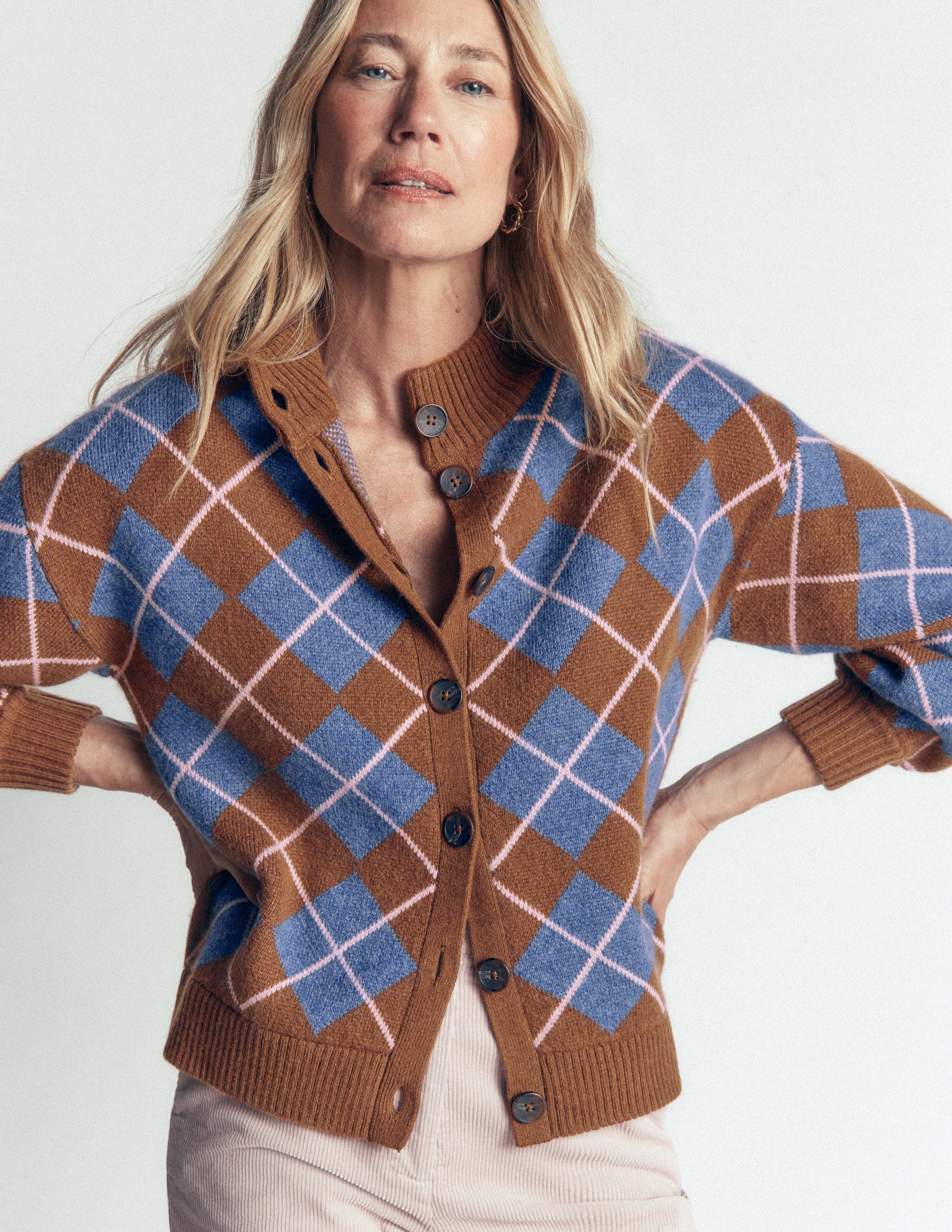 Jemma Jacquard-Strickjacke-Umbra, Argyle-5